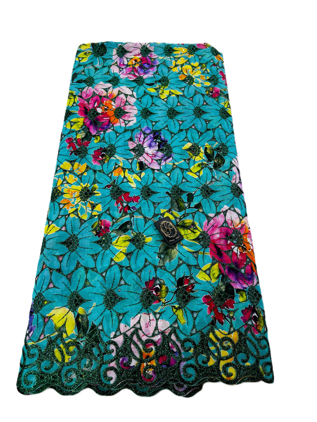 8200 Swiss Printed Voile Allover w/Swarovski