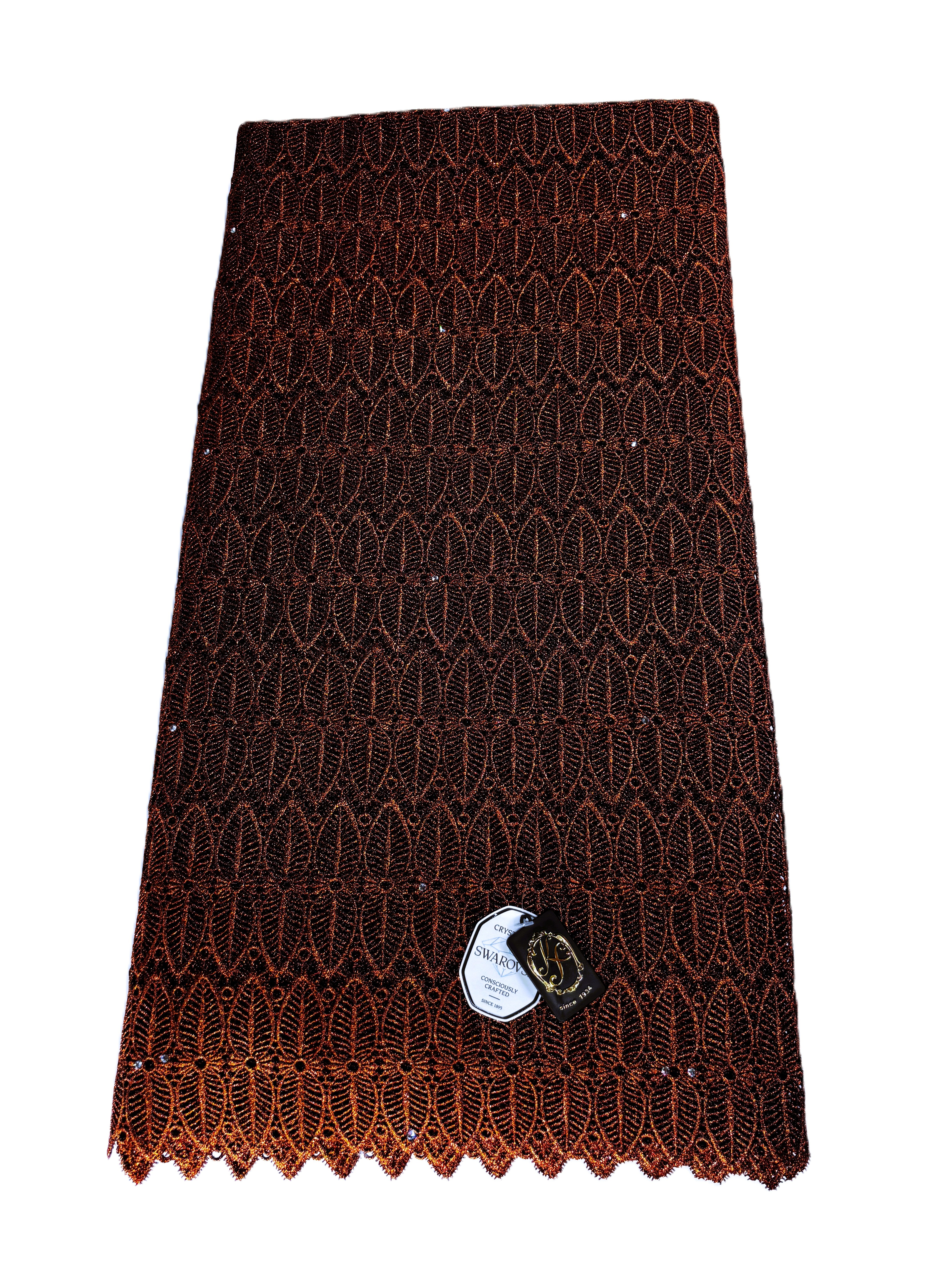 8084LX Swiss Lurex Guipure Lace w/Swarovski