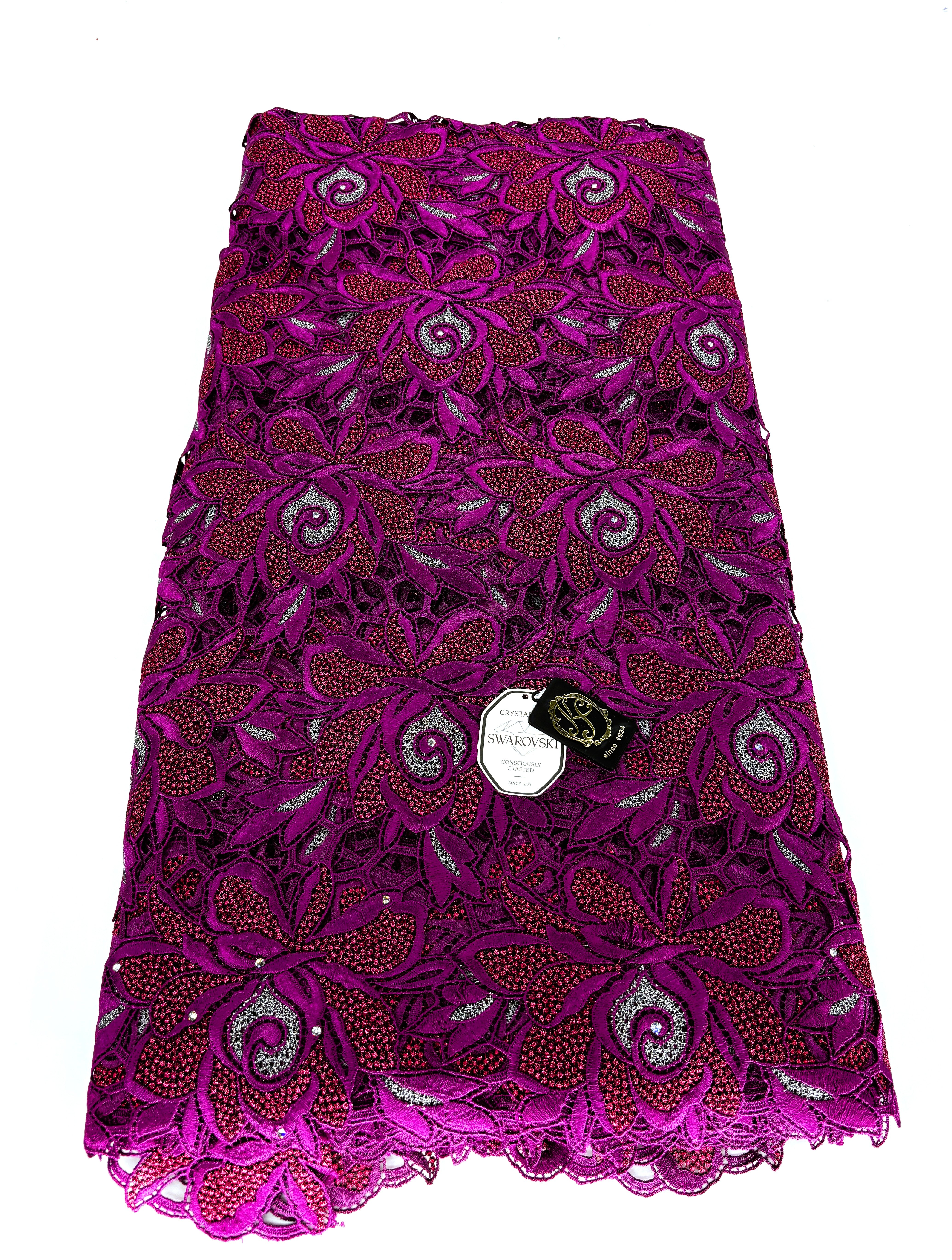 324127 Net Full Guipure w/Swarovski