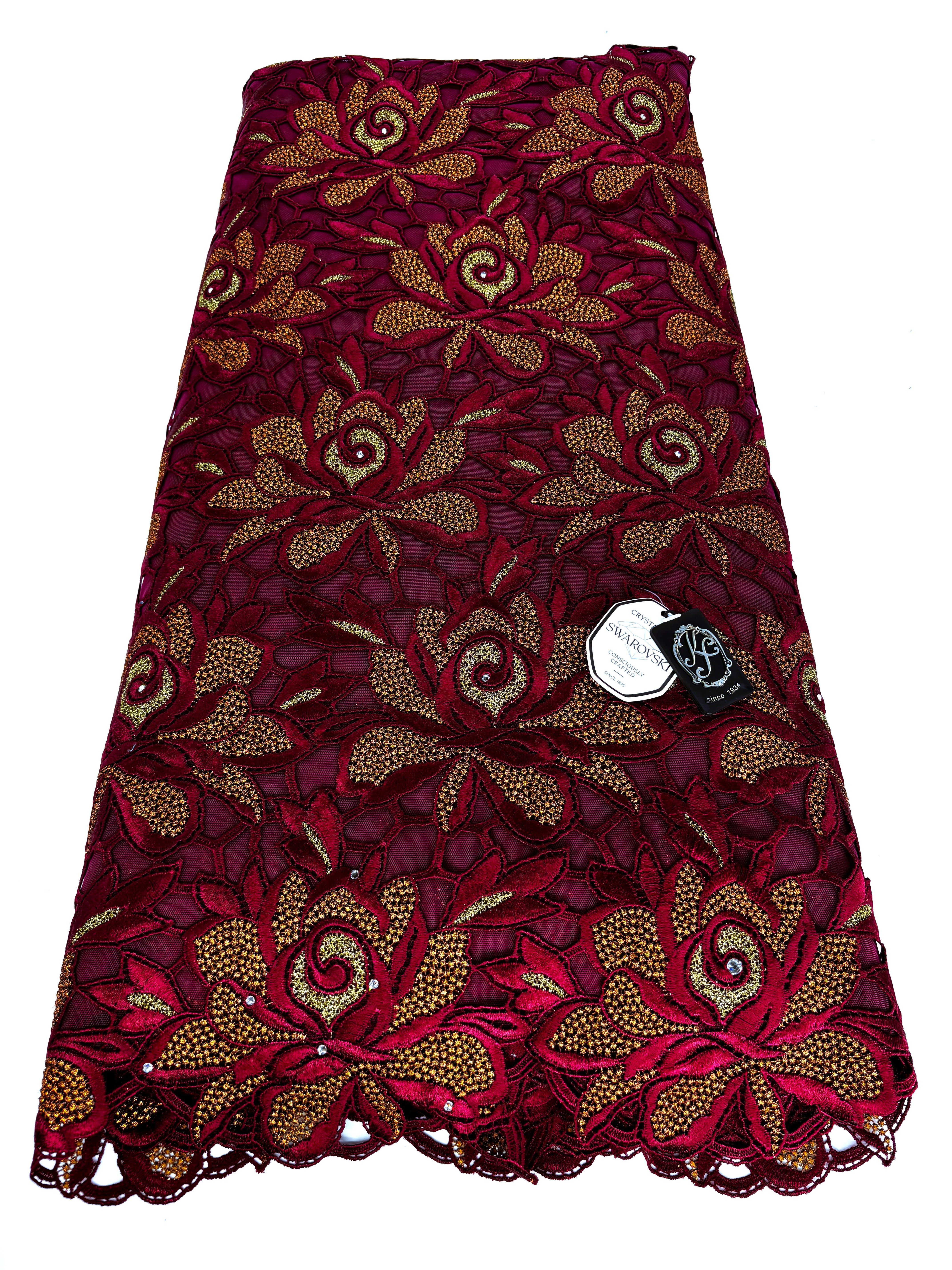 324127 Net Full Guipure w/Swarovski