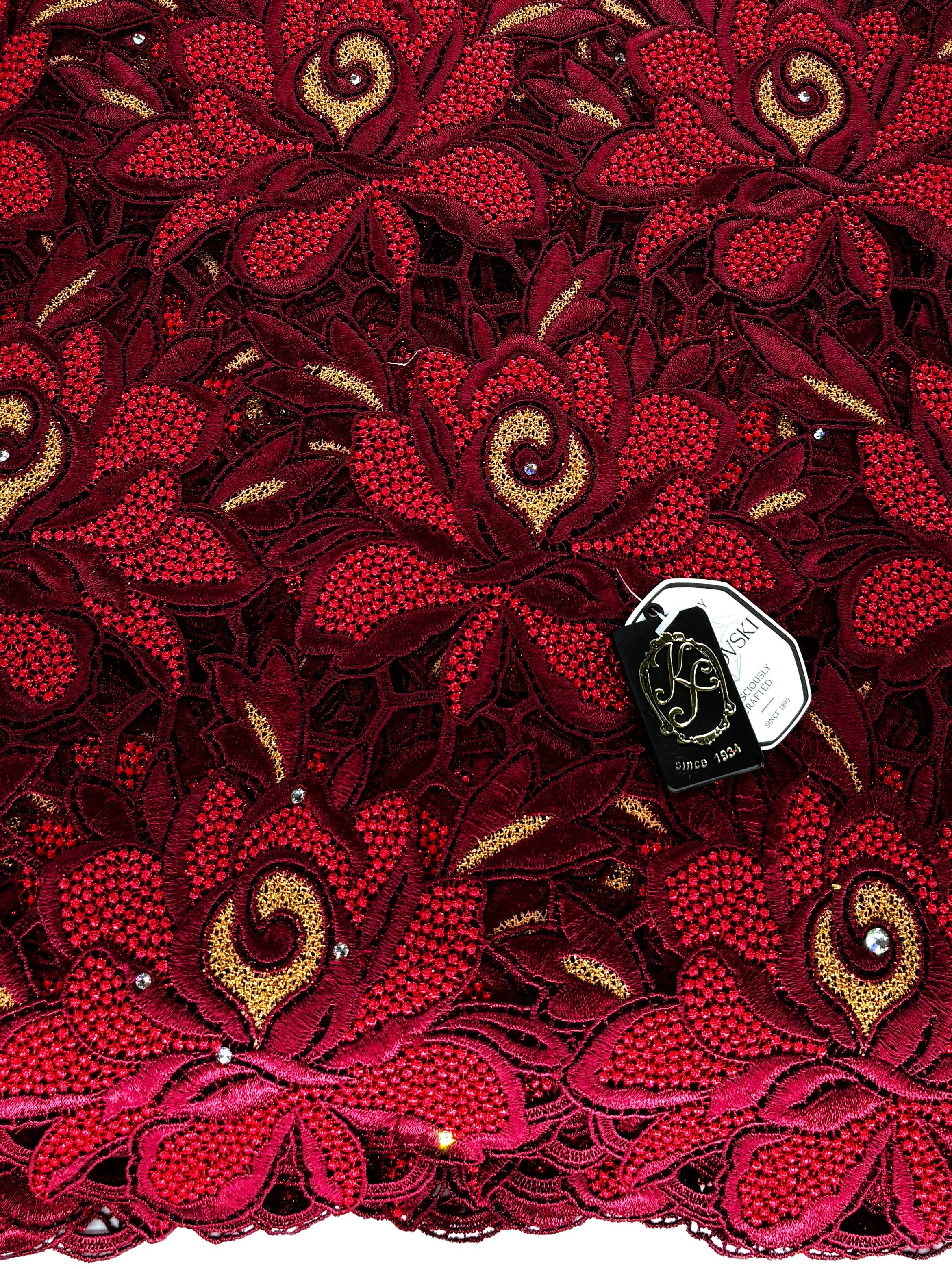 324127 Net Full Guipure w/Swarovski