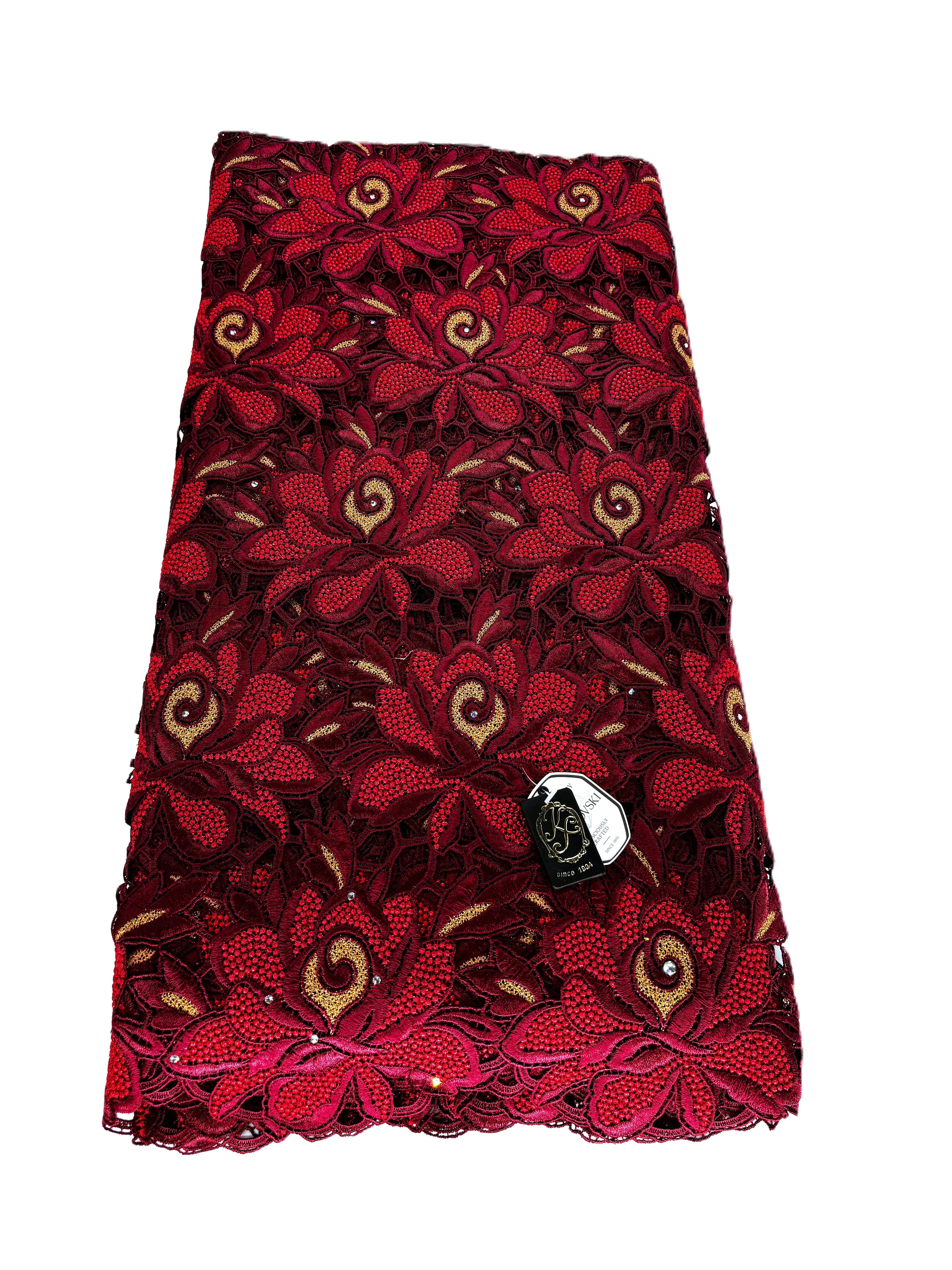 324127 Net Full Guipure w/Swarovski