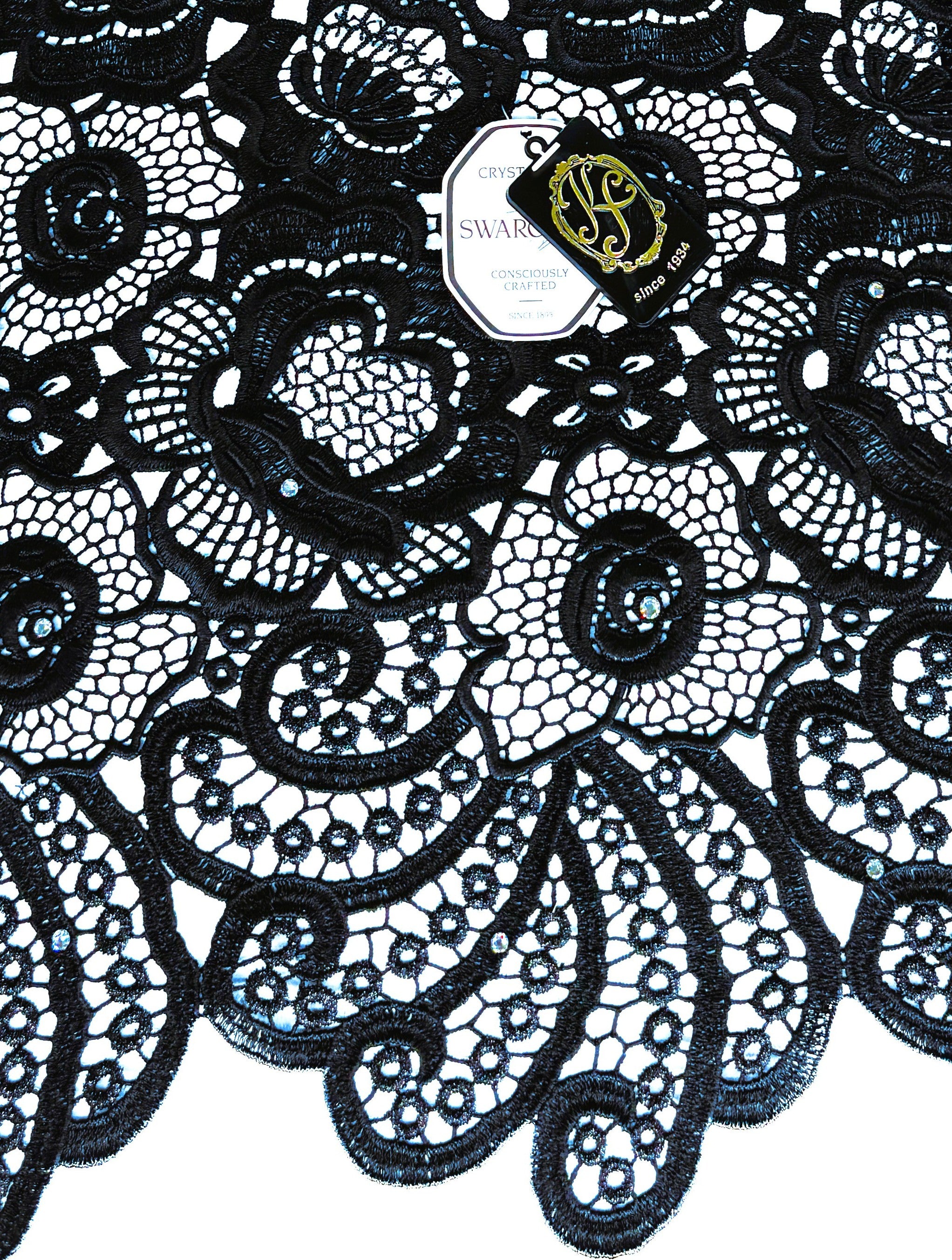 7560 Swiss Guipure Lace w/Swarovski
