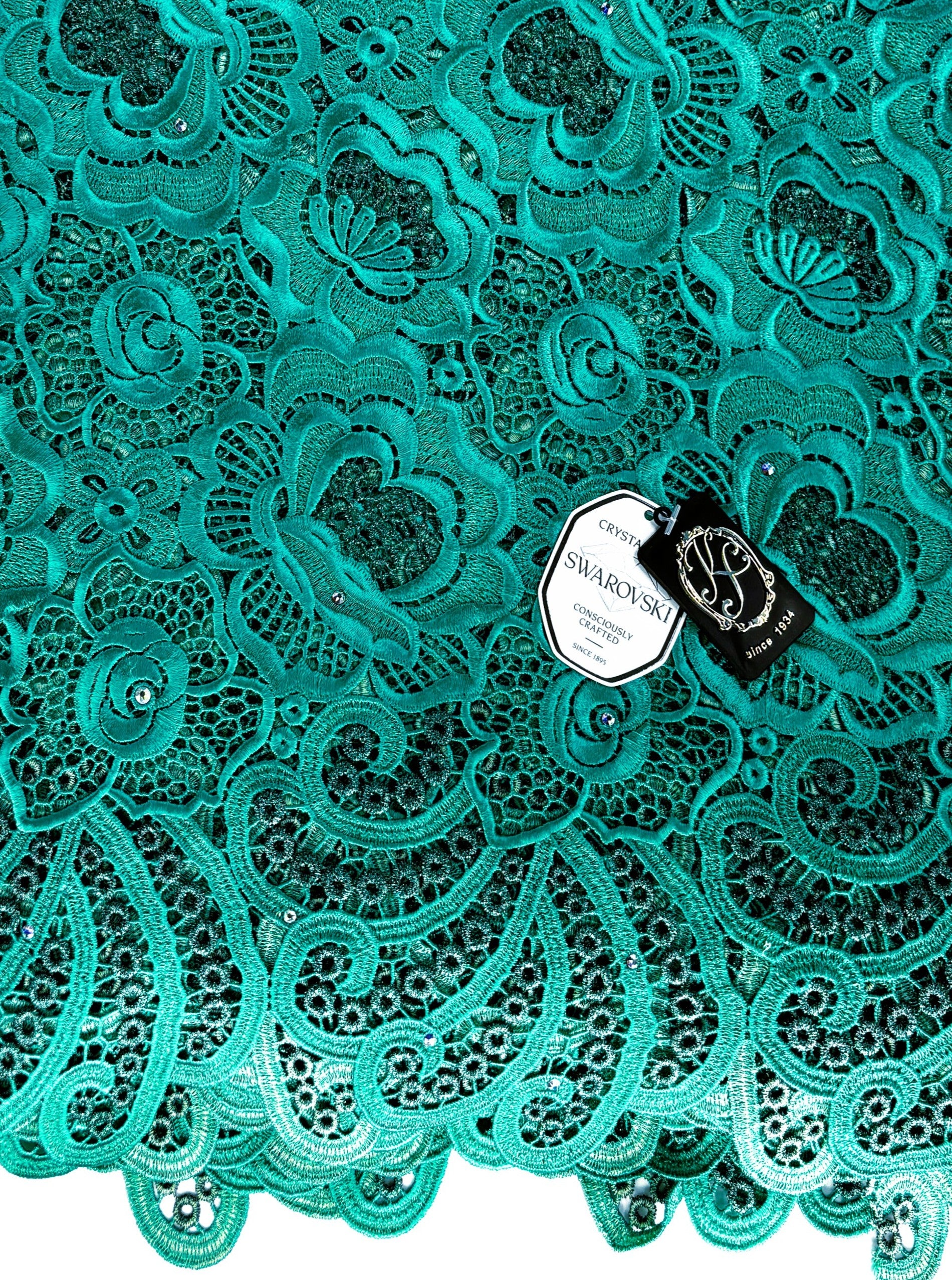 7560 Swiss Guipure Lace w/Swarovski