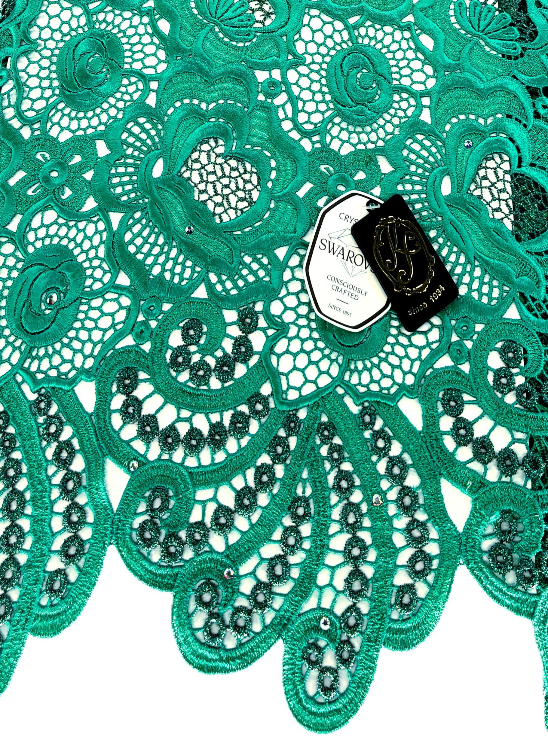 7560 Swiss Guipure Lace w/Swarovski