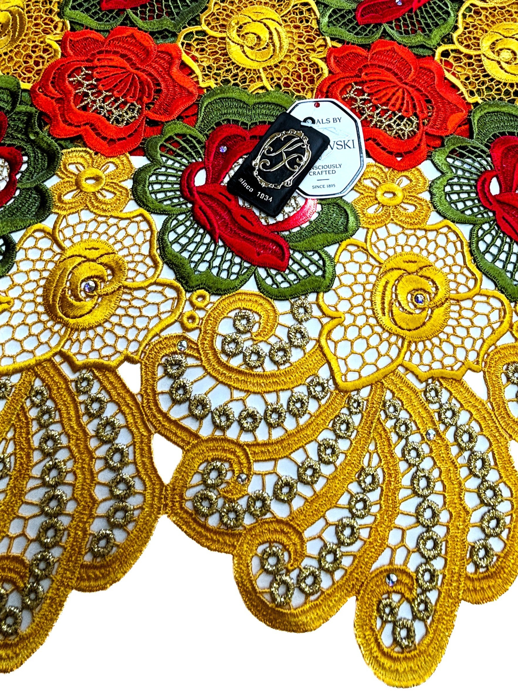 7560 Swiss Guipure Lace w/Swarovski