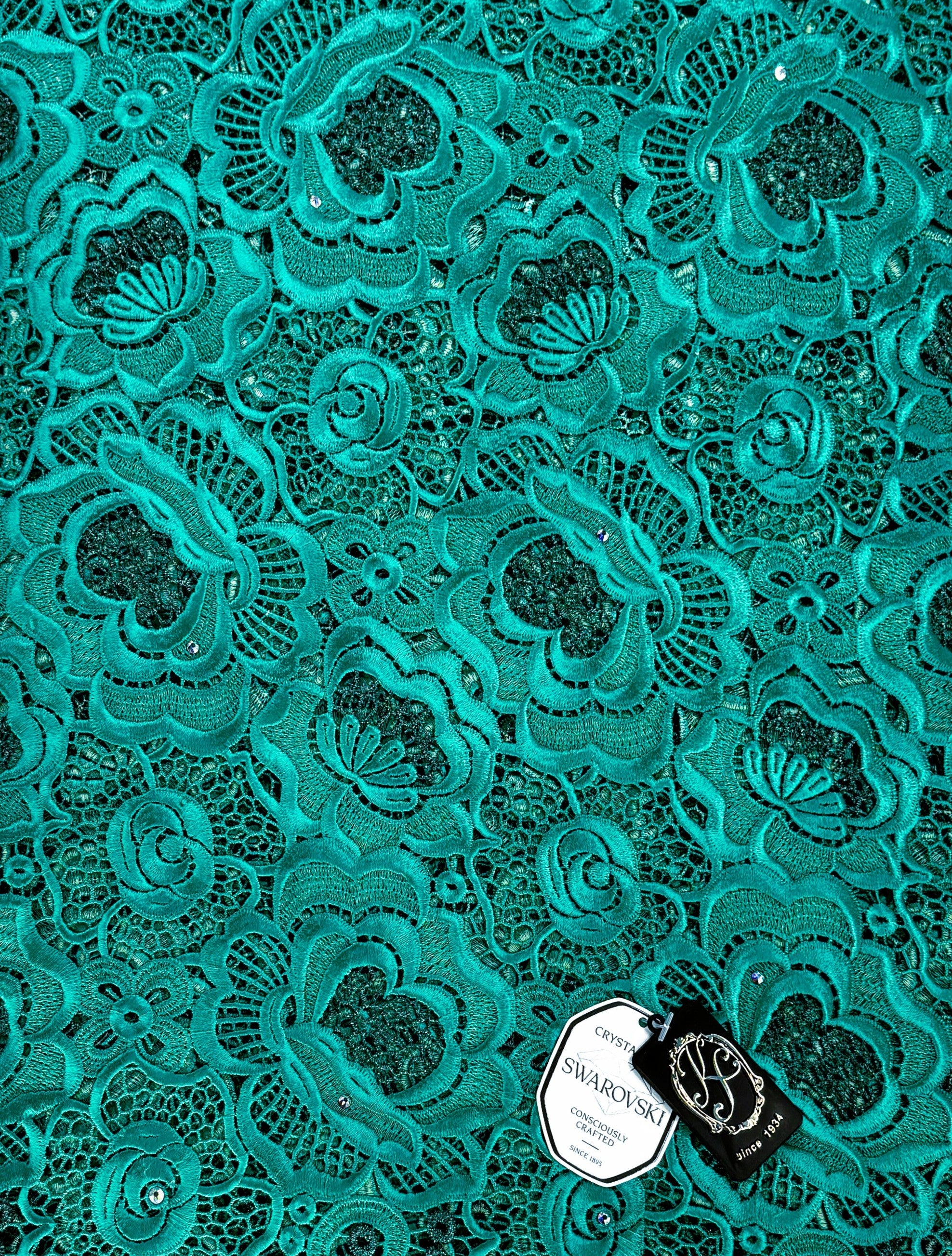 7560 Swiss Guipure Lace w/Swarovski