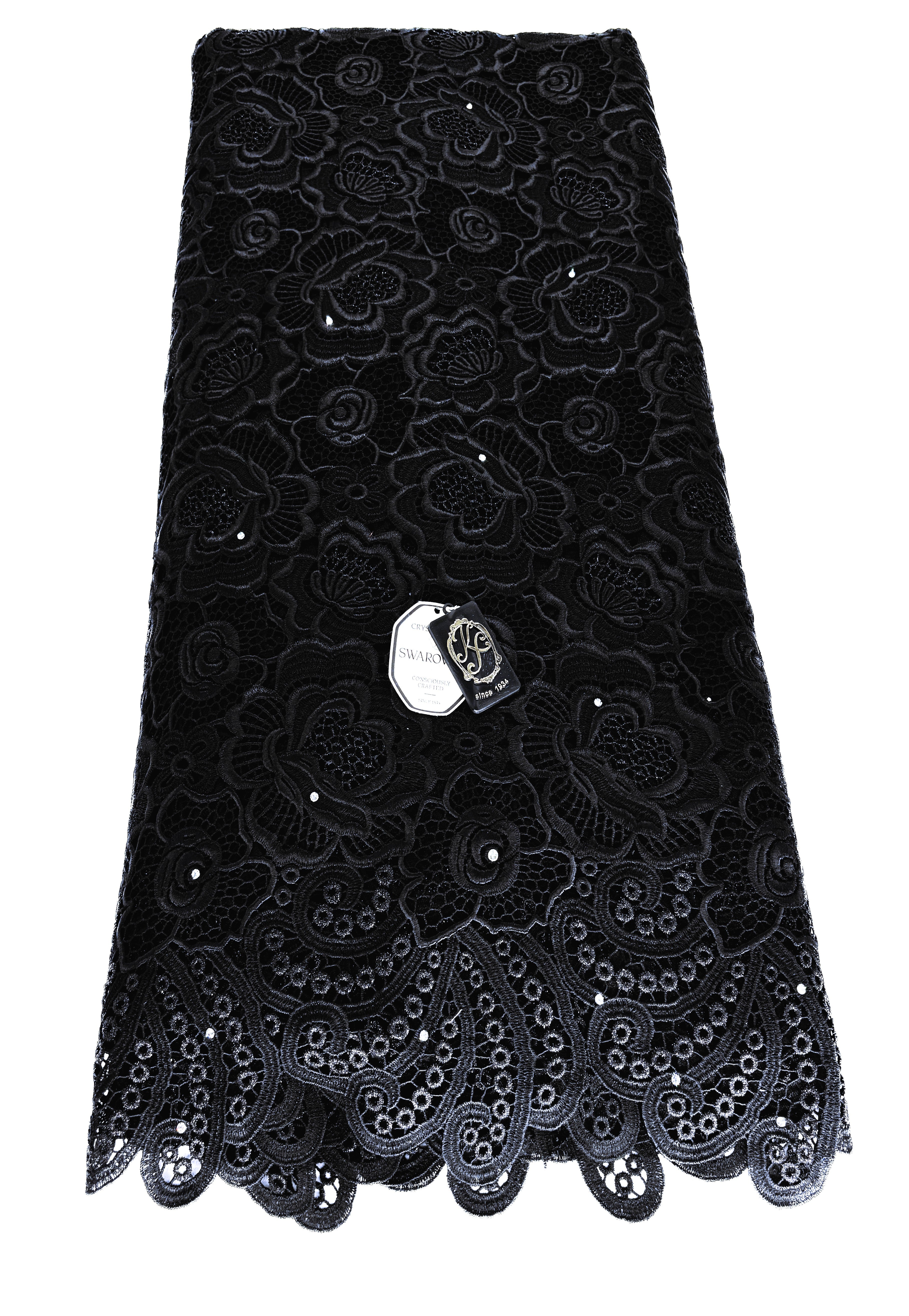 7560 Swiss Guipure Lace w/Swarovski