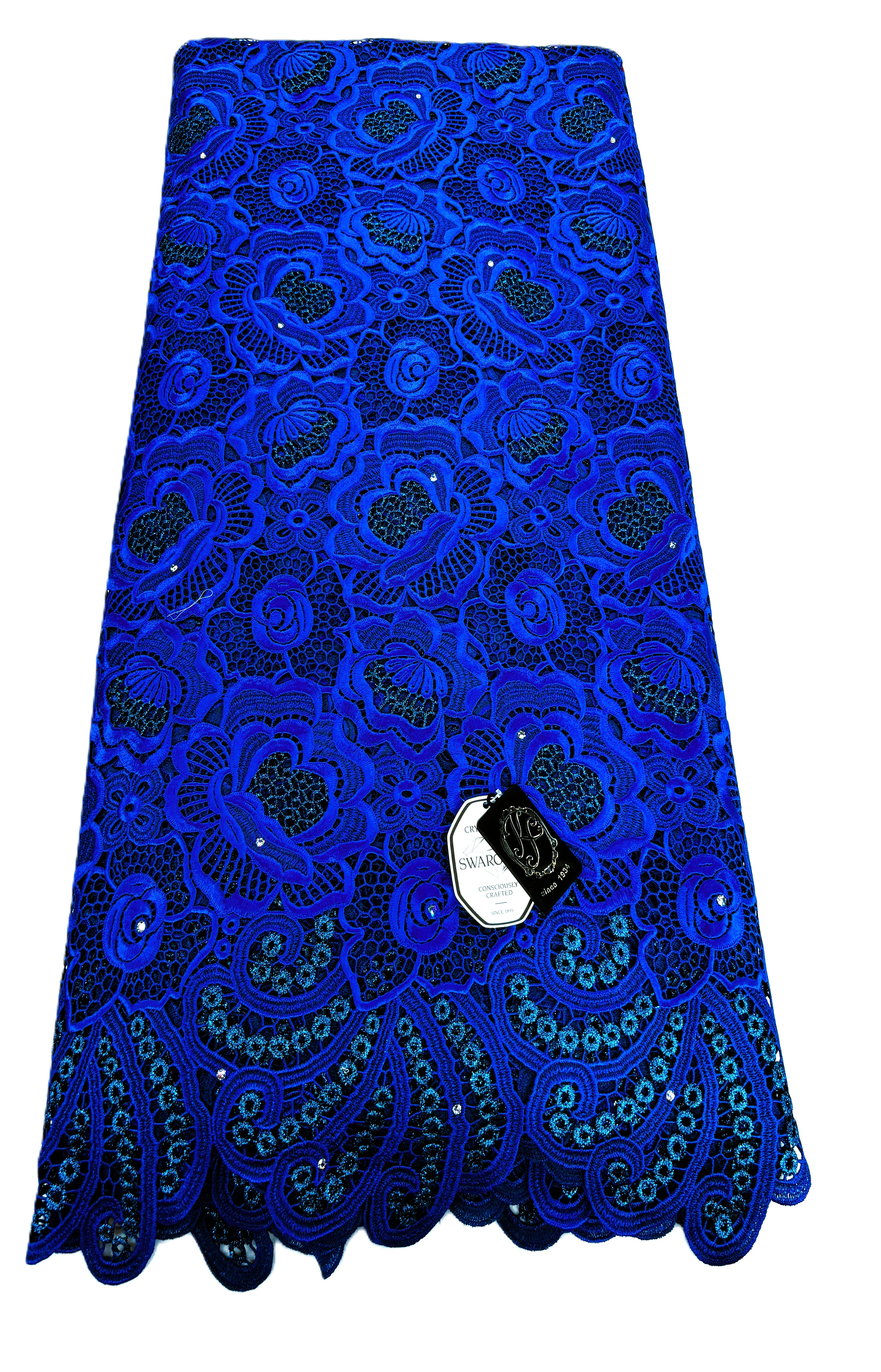 7560 Swiss Guipure Lace w/Swarovski