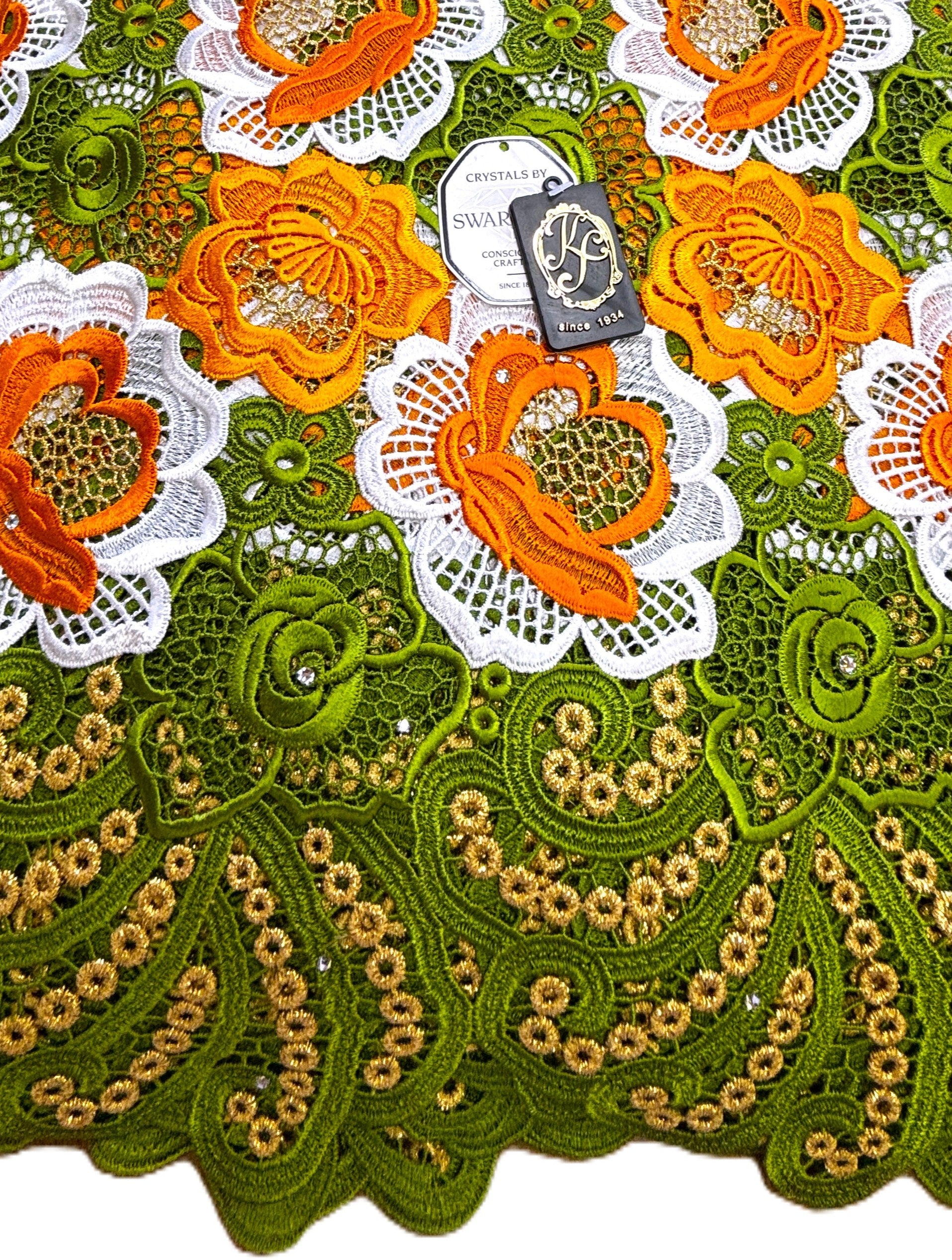 7560 Swiss Guipure Lace w/Swarovski