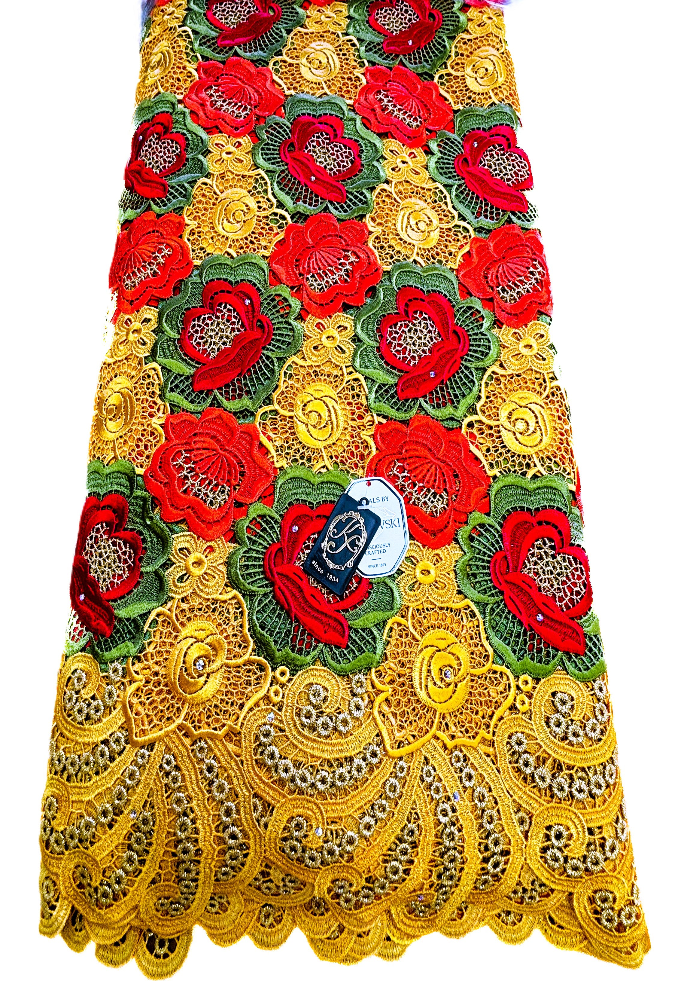 7560 Swiss Guipure Lace w/Swarovski
