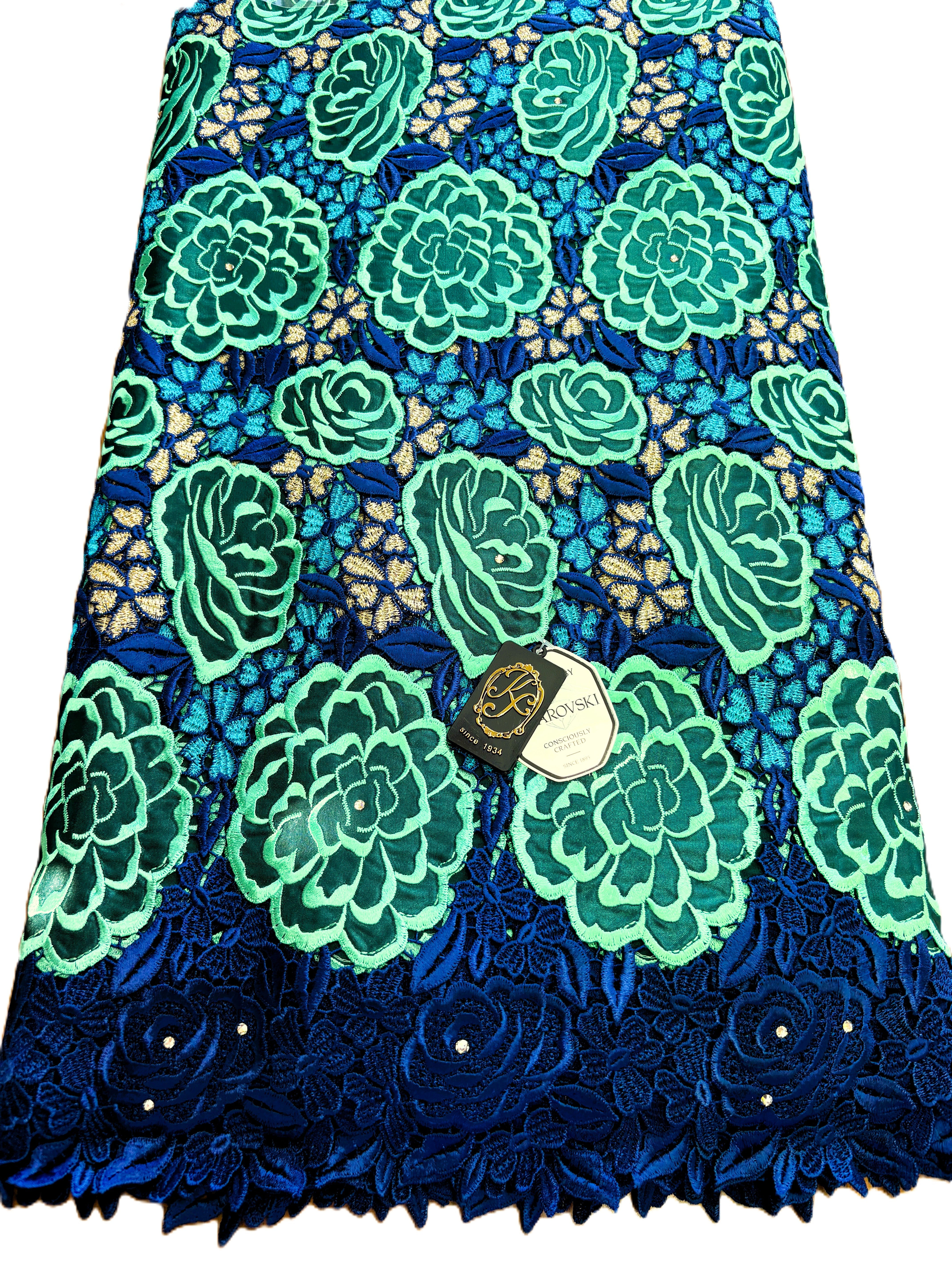 Shop D - 8019 Swiss Guipure Lace w/Applique & Swarovski