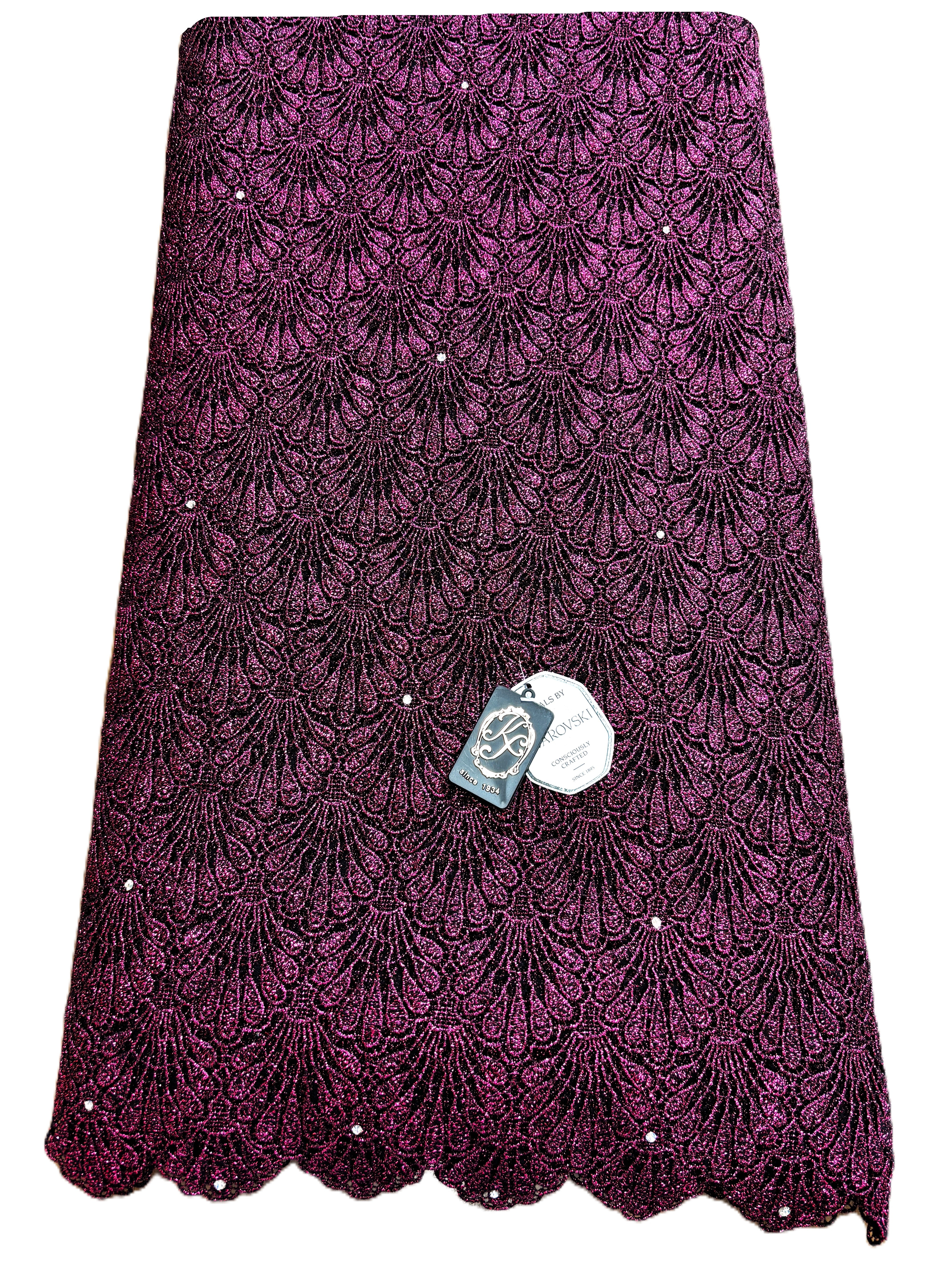 8048 Swiss Guipure Lace with Swarovski