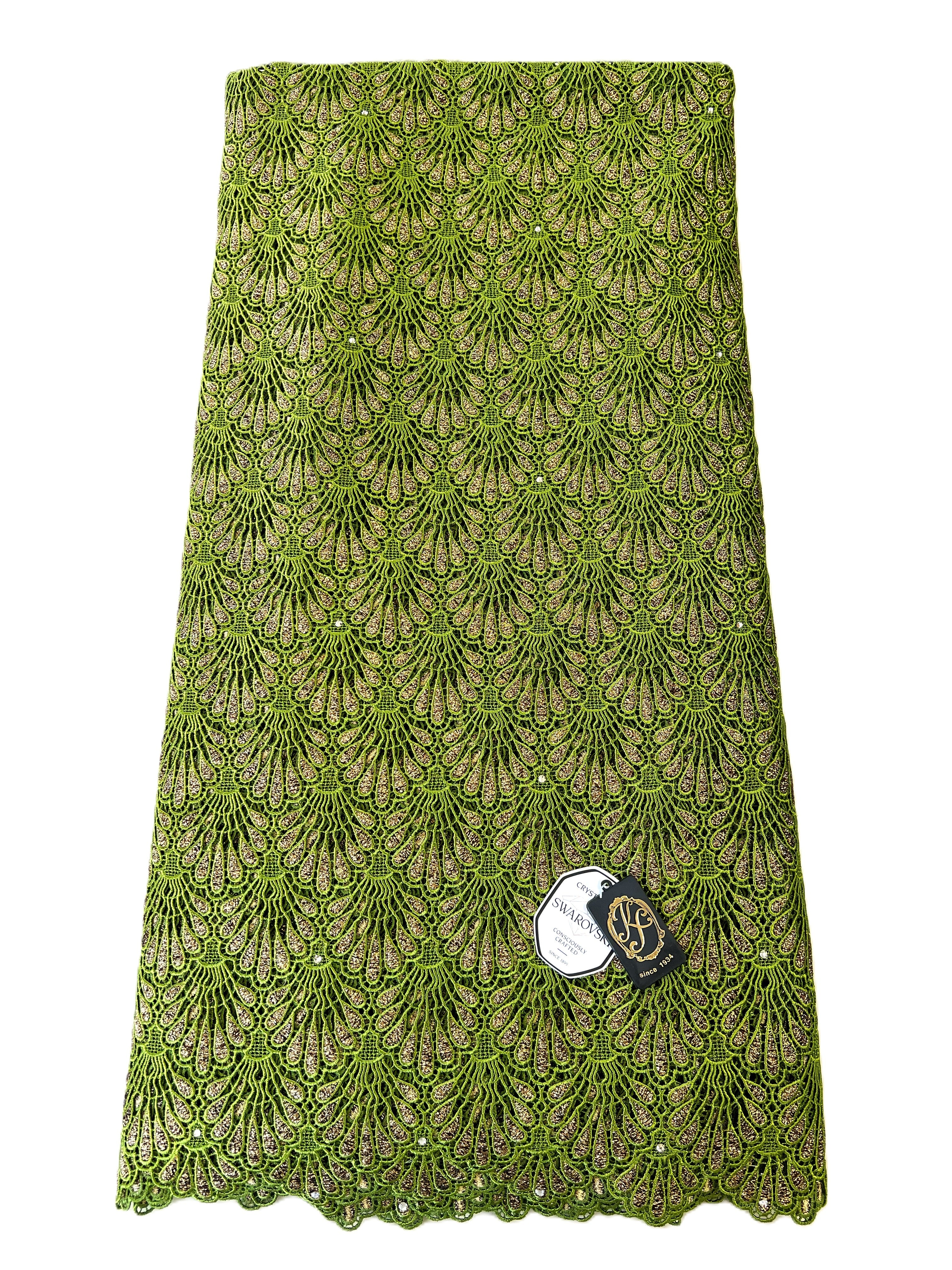8048 Swiss Guipure Lace with Swarovski