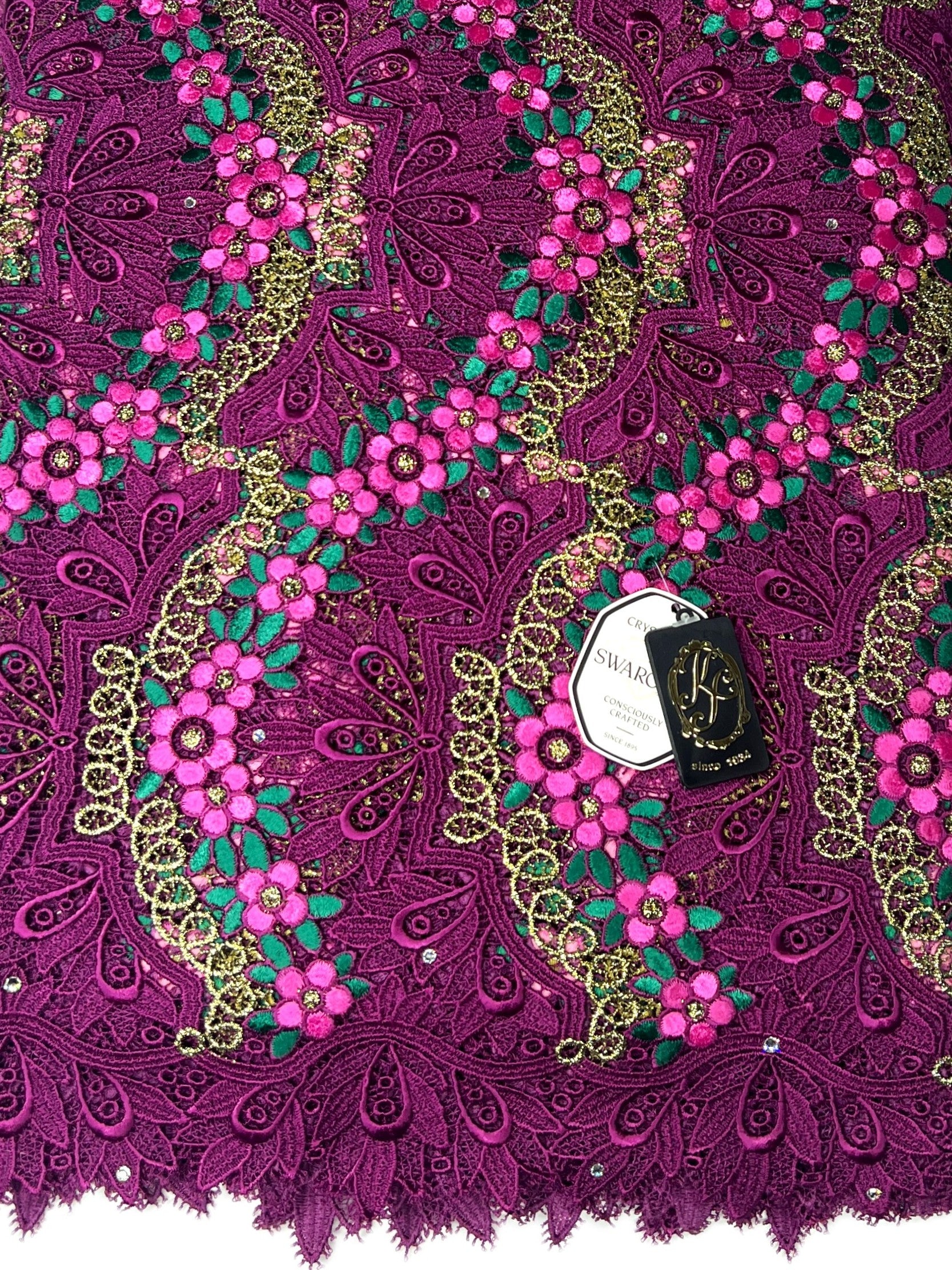 8045 - Swiss Guipure Lace w/Swarovski