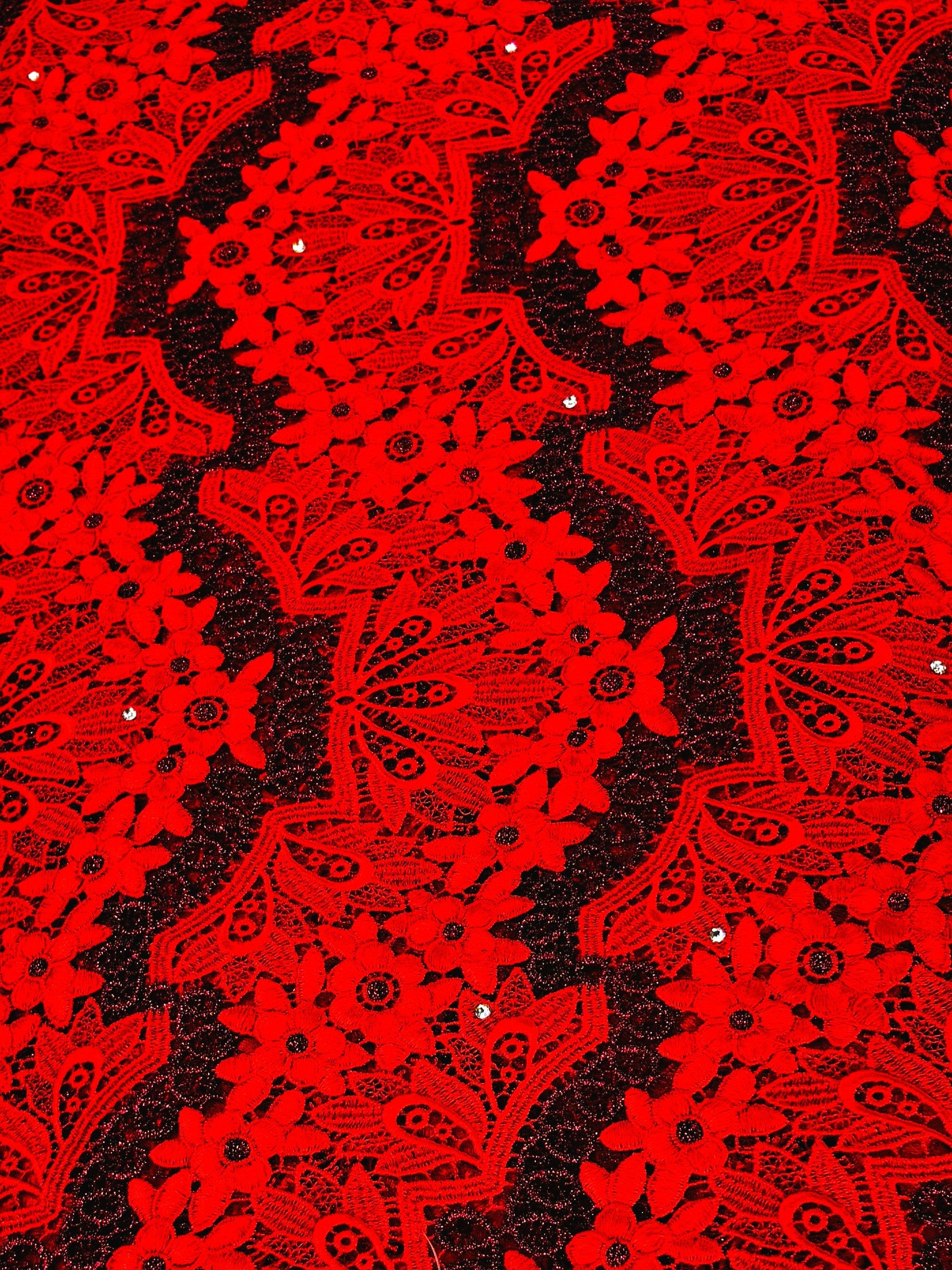 8045 - Swiss Guipure Lace w/Swarovski