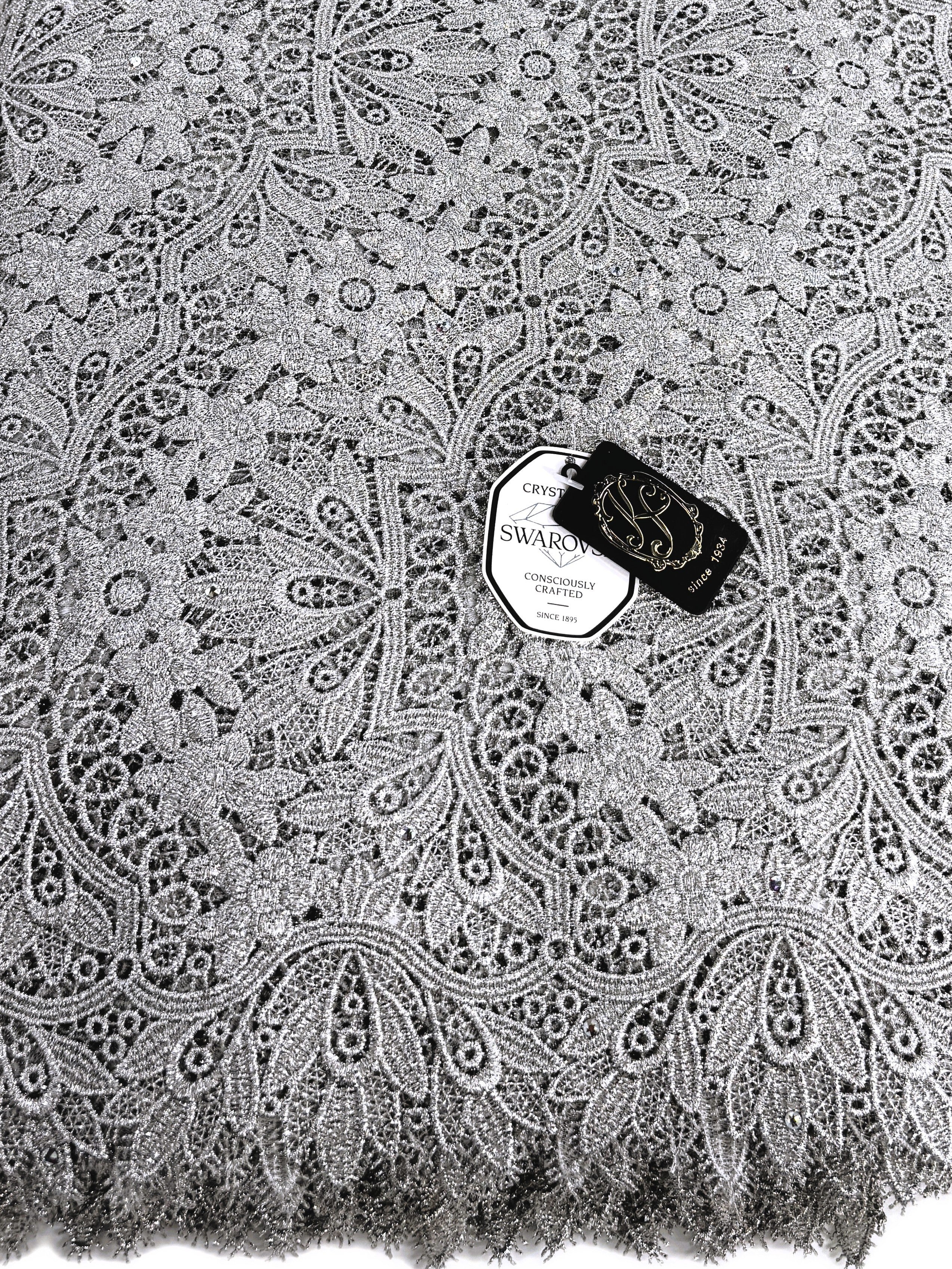 8045 - Swiss Guipure Lace w/Swarovski