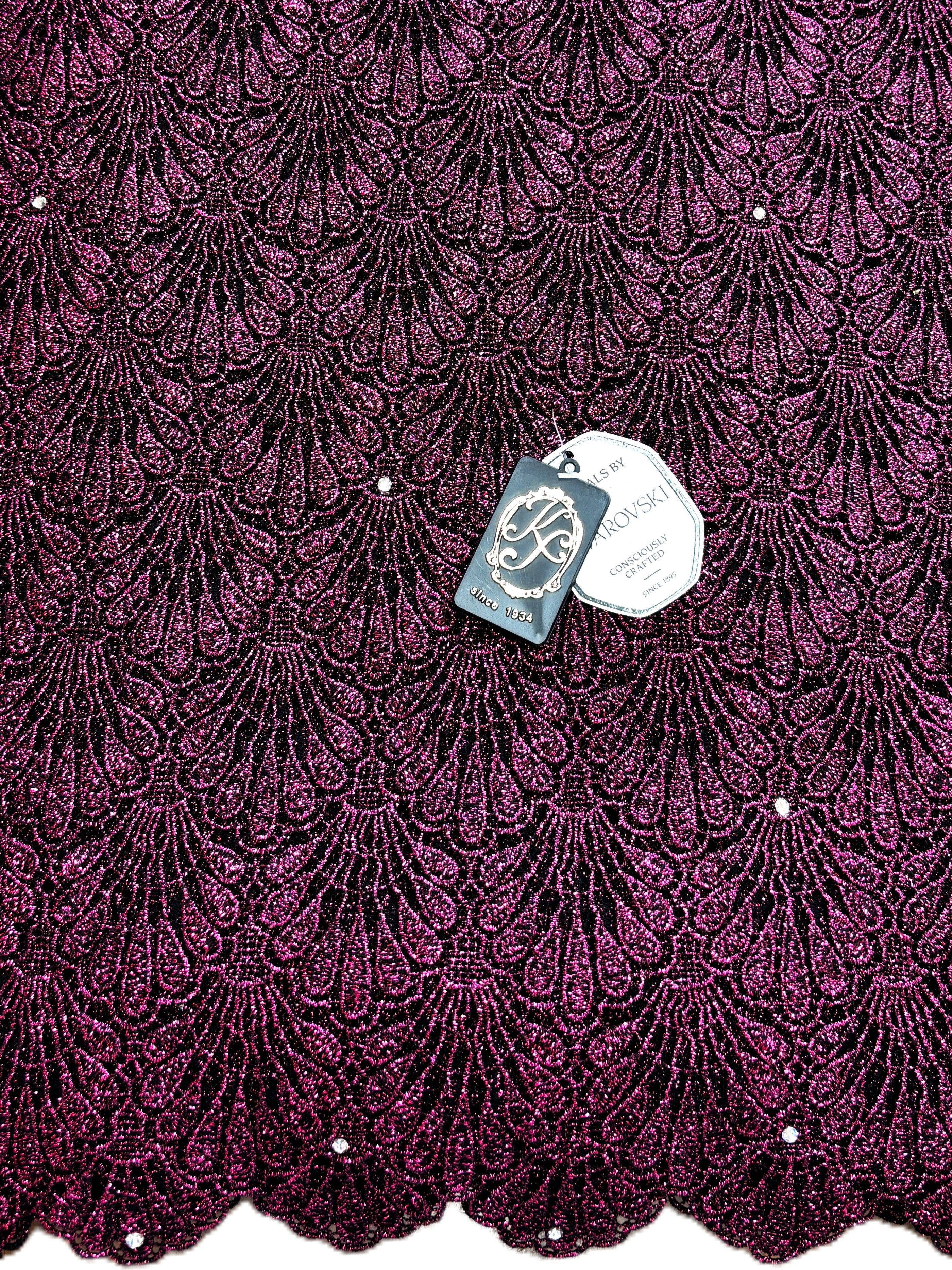 8048 Swiss Guipure Lace with Swarovski