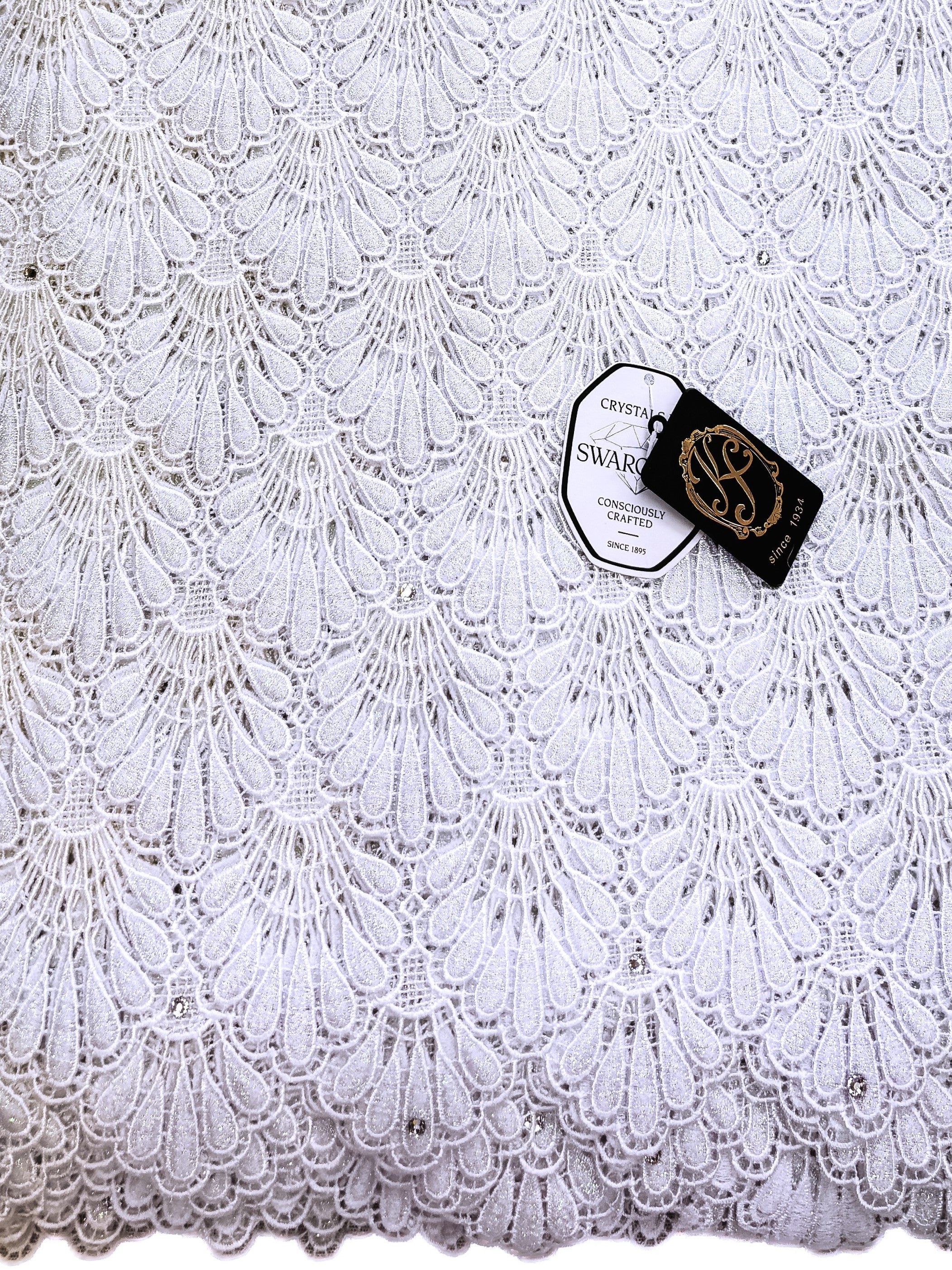 8048 Swiss Guipure Lace with Swarovski