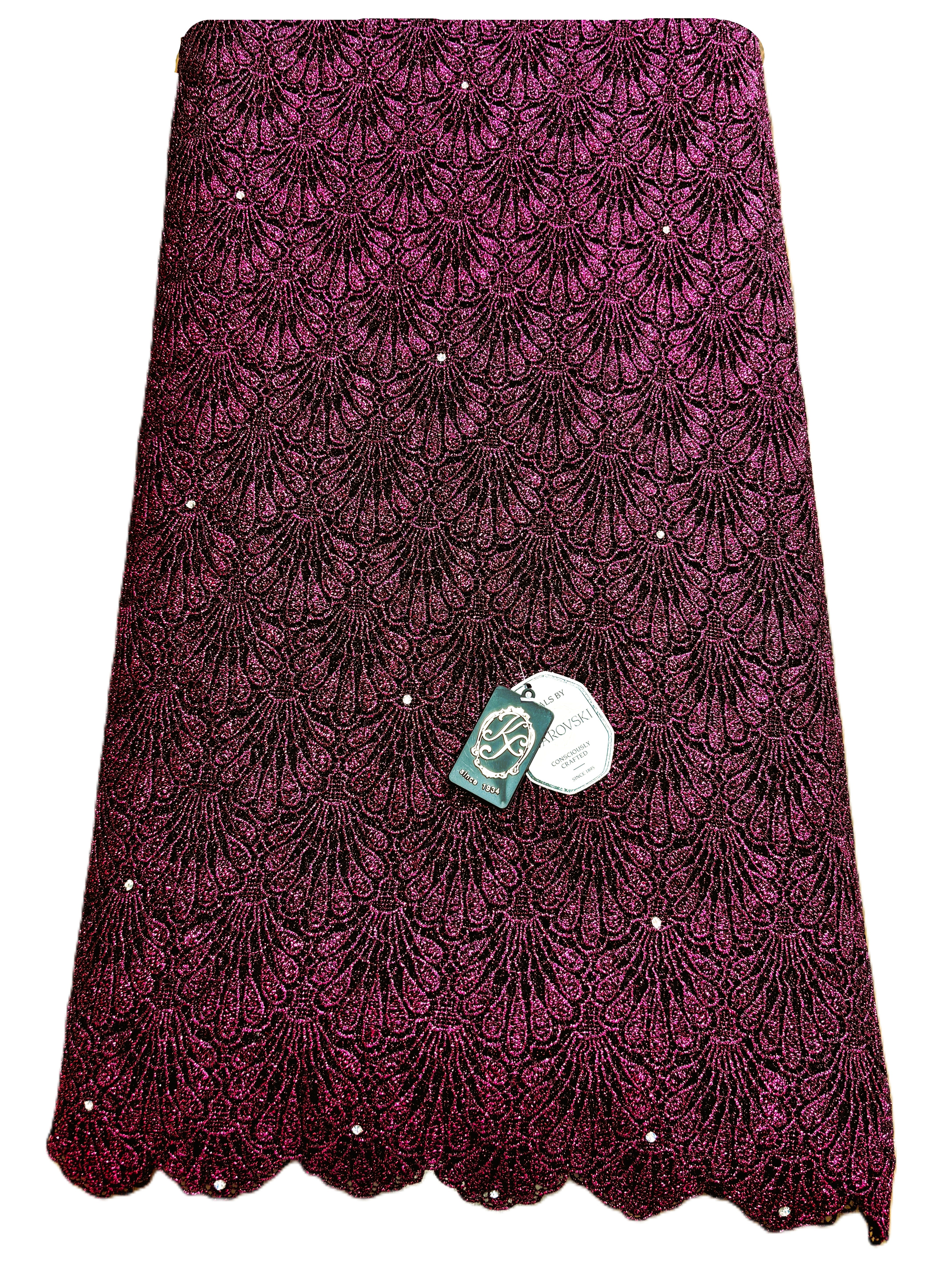 8048 Swiss Guipure Lace with Swarovski