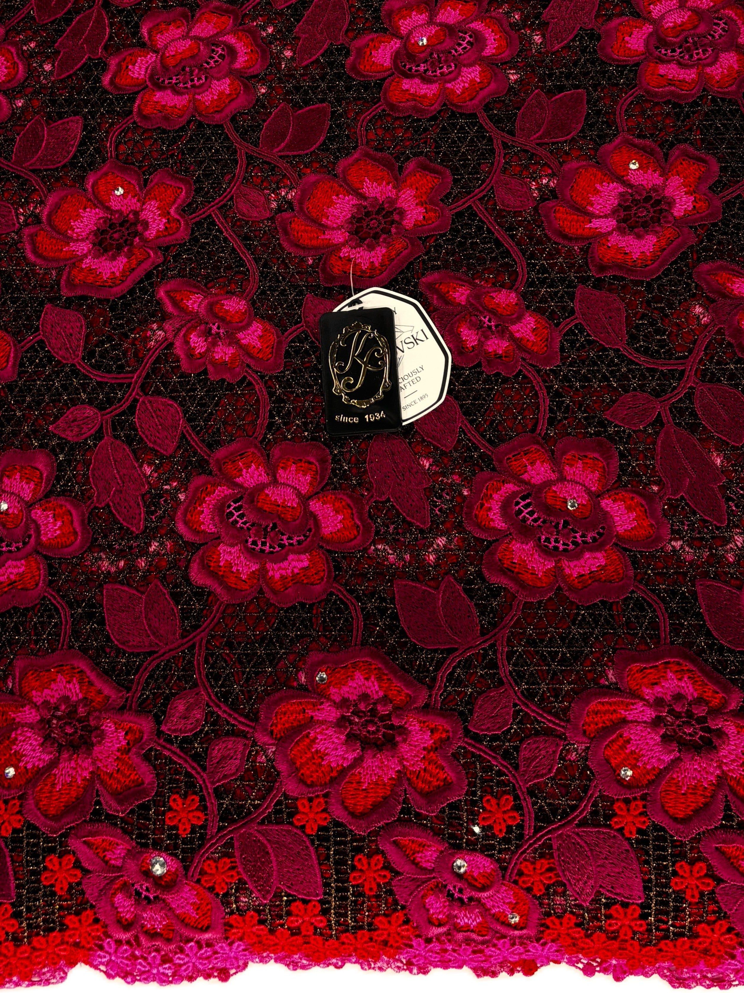 8091 - Swiss Guipure Lace w/Swarovski