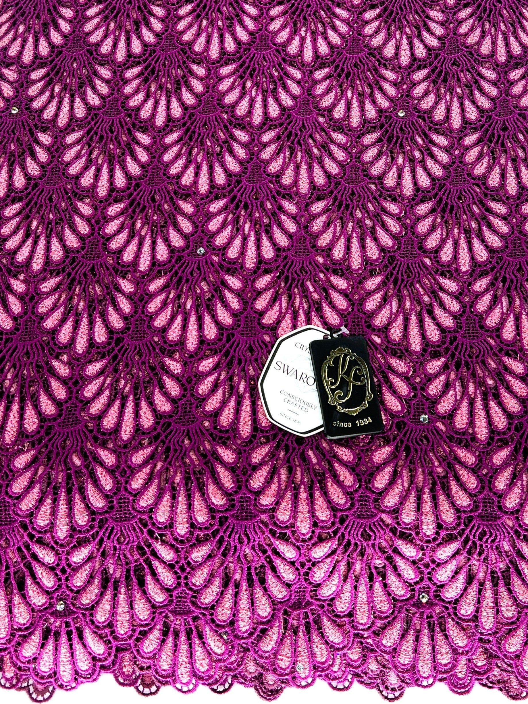 8048 Swiss Guipure Lace with Swarovski