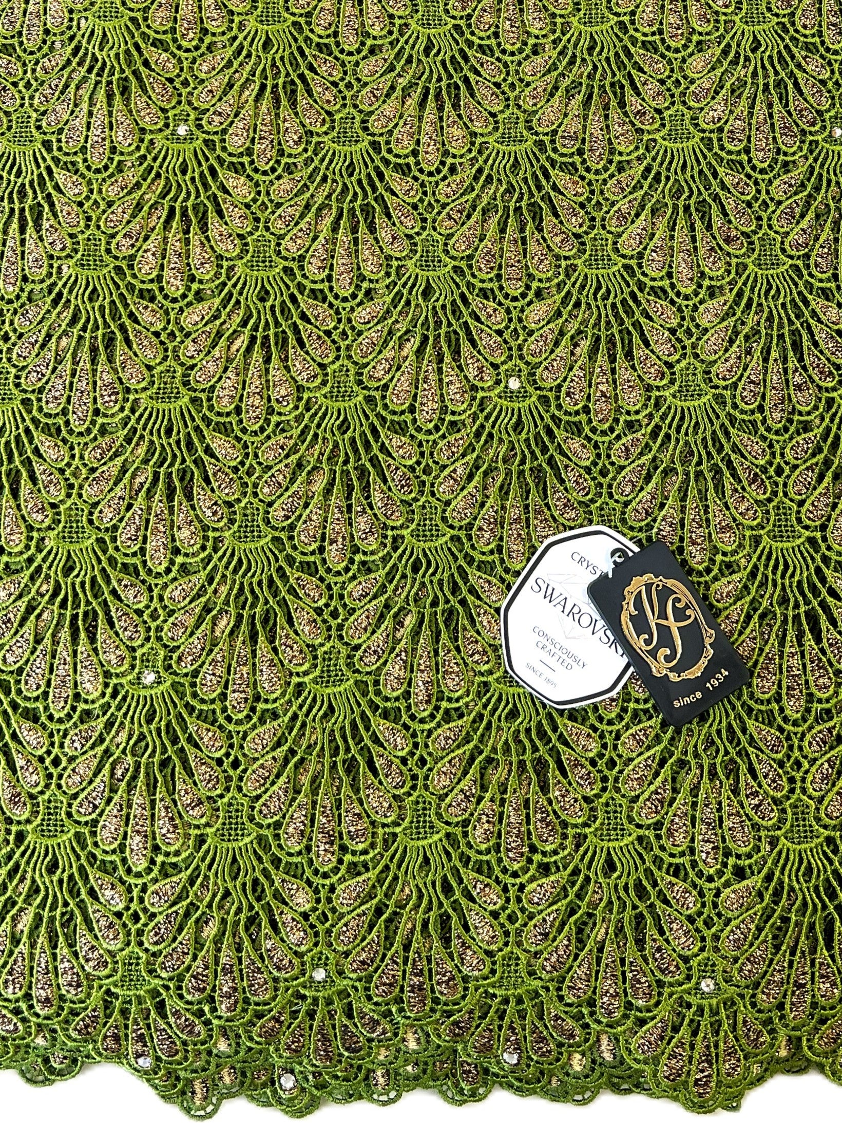 8048 Swiss Guipure Lace with Swarovski