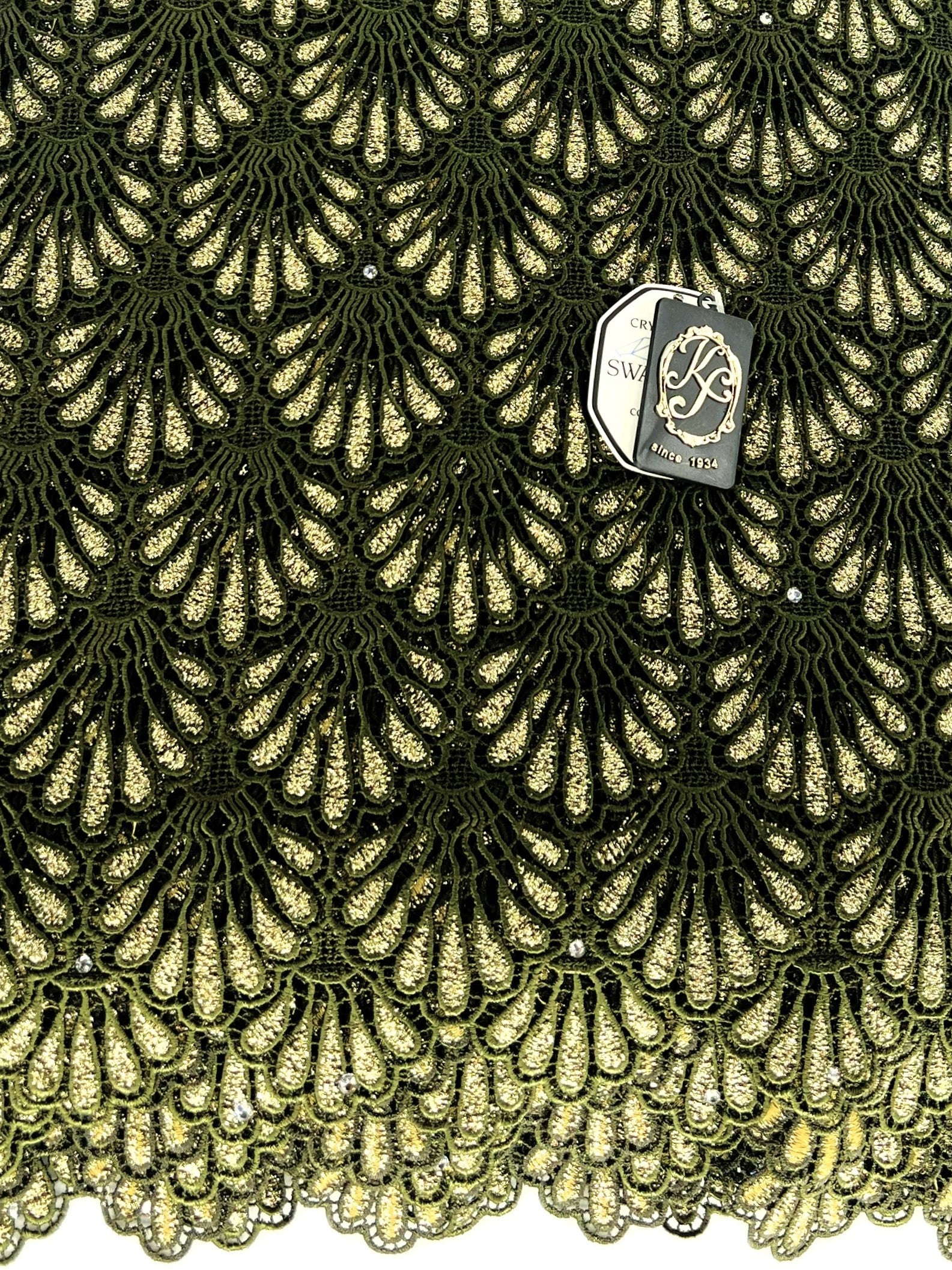 8048 Swiss Guipure Lace with Swarovski