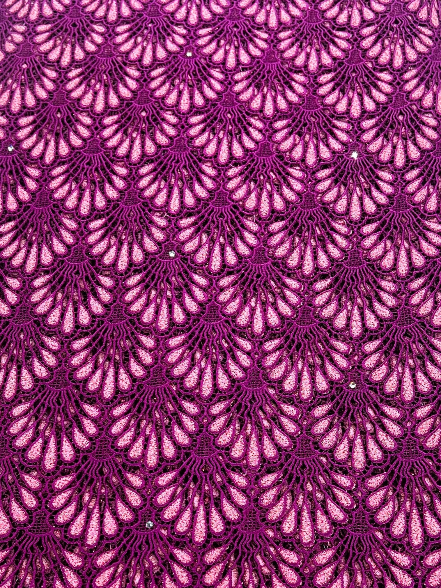 8048 Swiss Guipure Lace with Swarovski