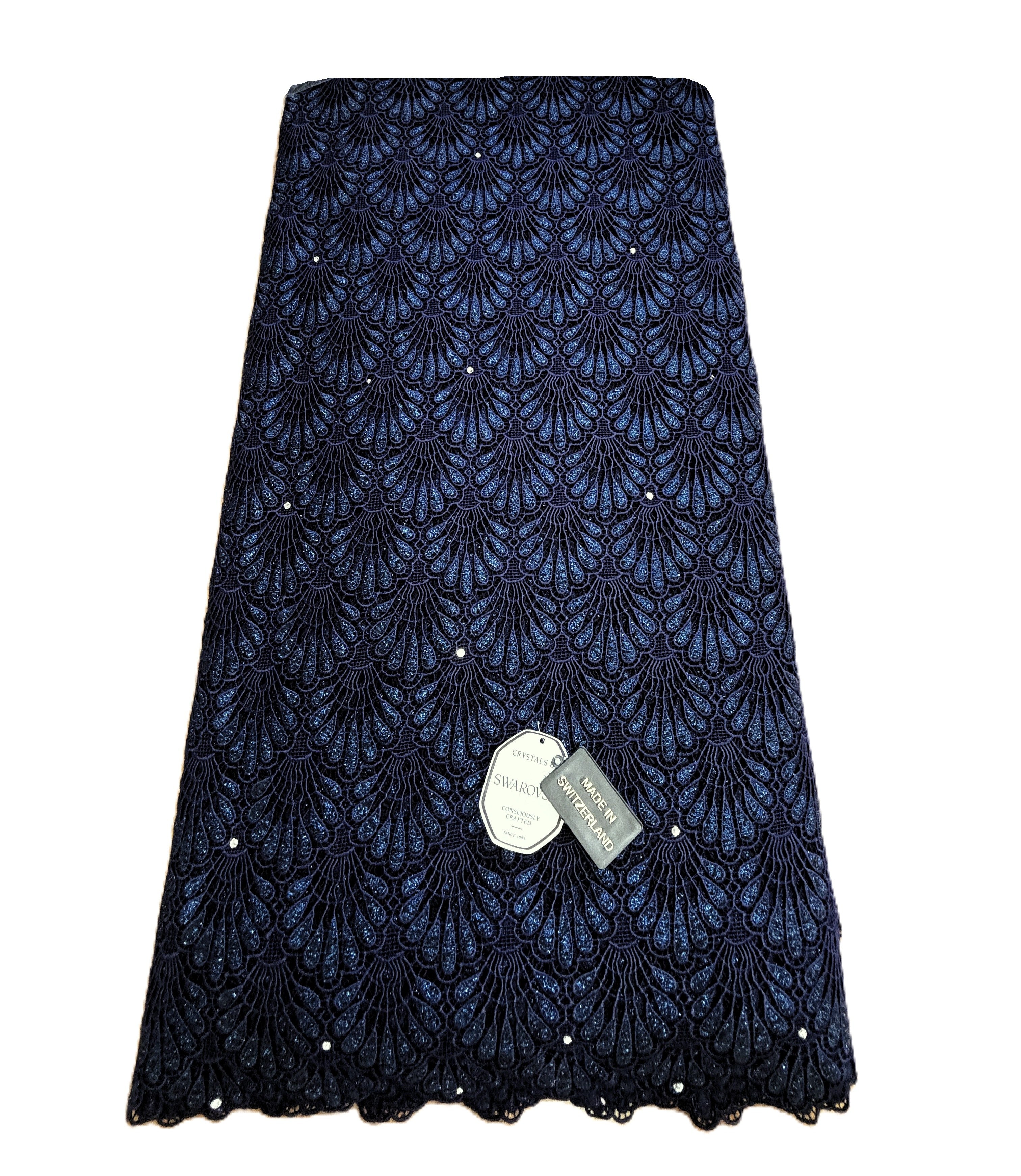 8048 Swiss Guipure Lace with Swarovski