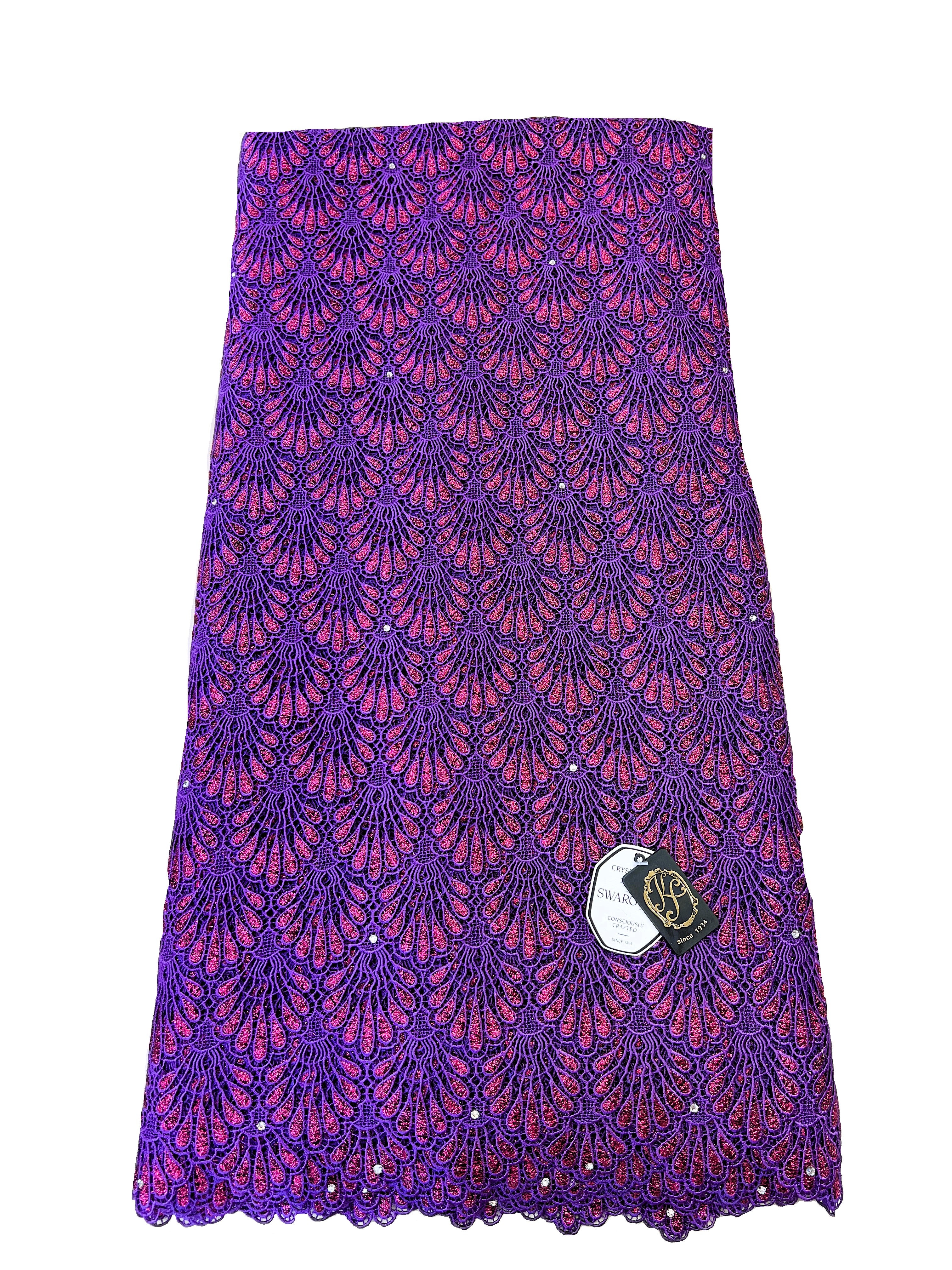 8048 Swiss Guipure Lace with Swarovski