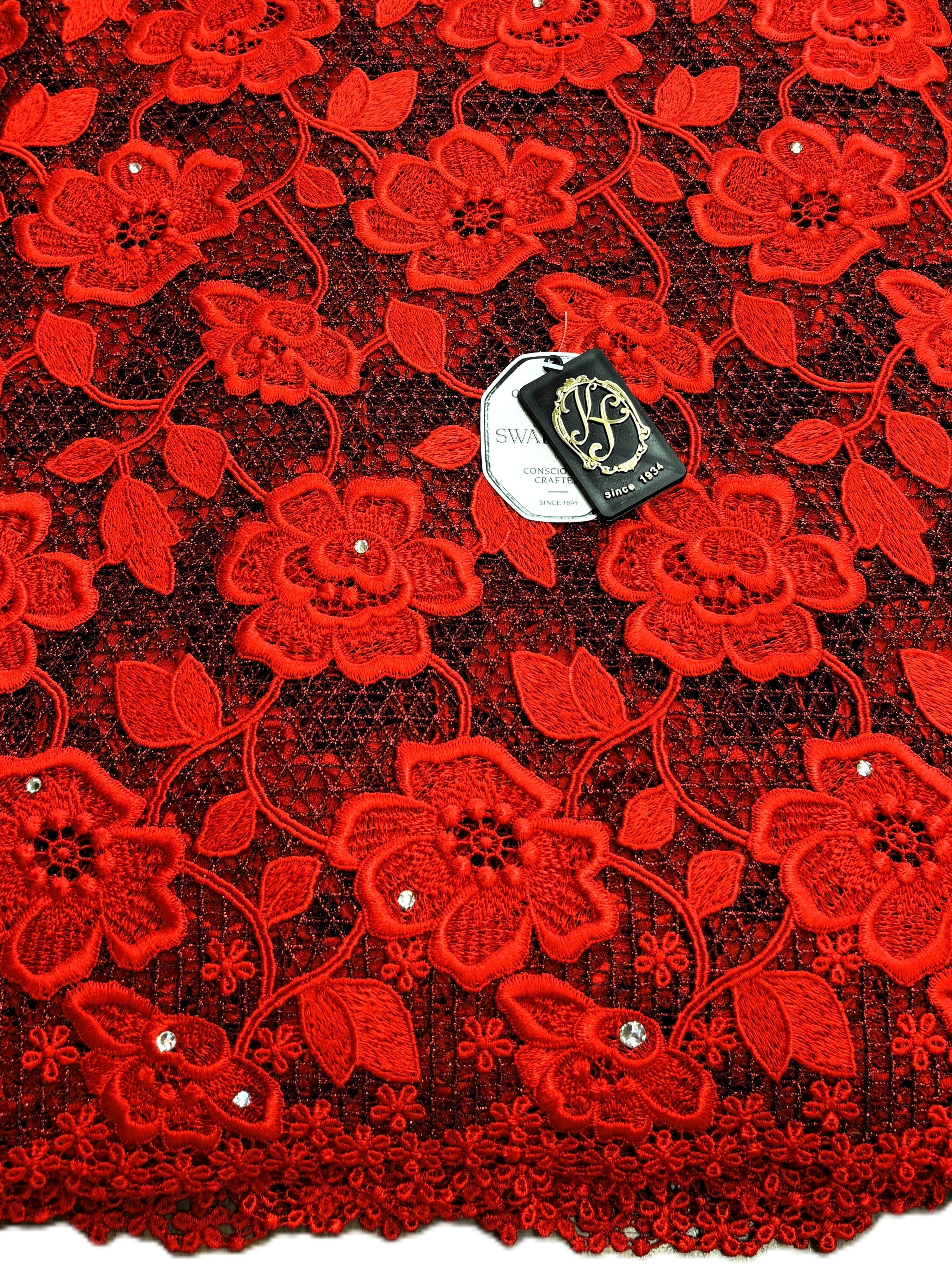 8091 - Swiss Guipure Lace w/Swarovski