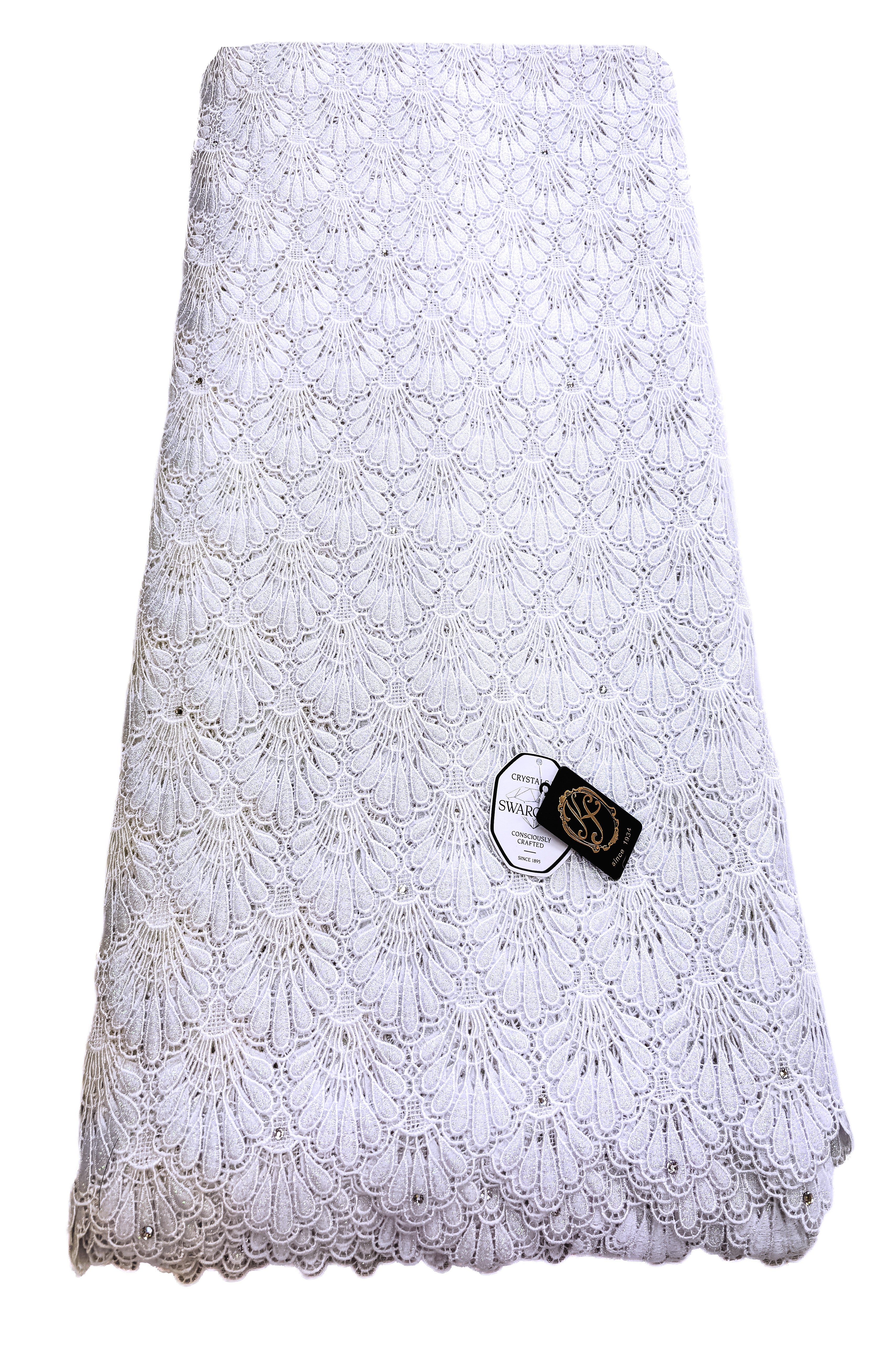 8048 Swiss Guipure Lace with Swarovski
