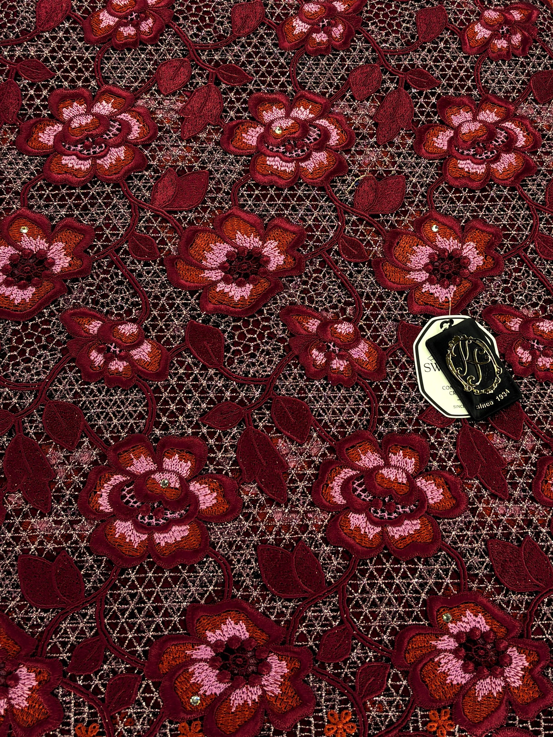 8091 - Swiss Guipure Lace w/Swarovski