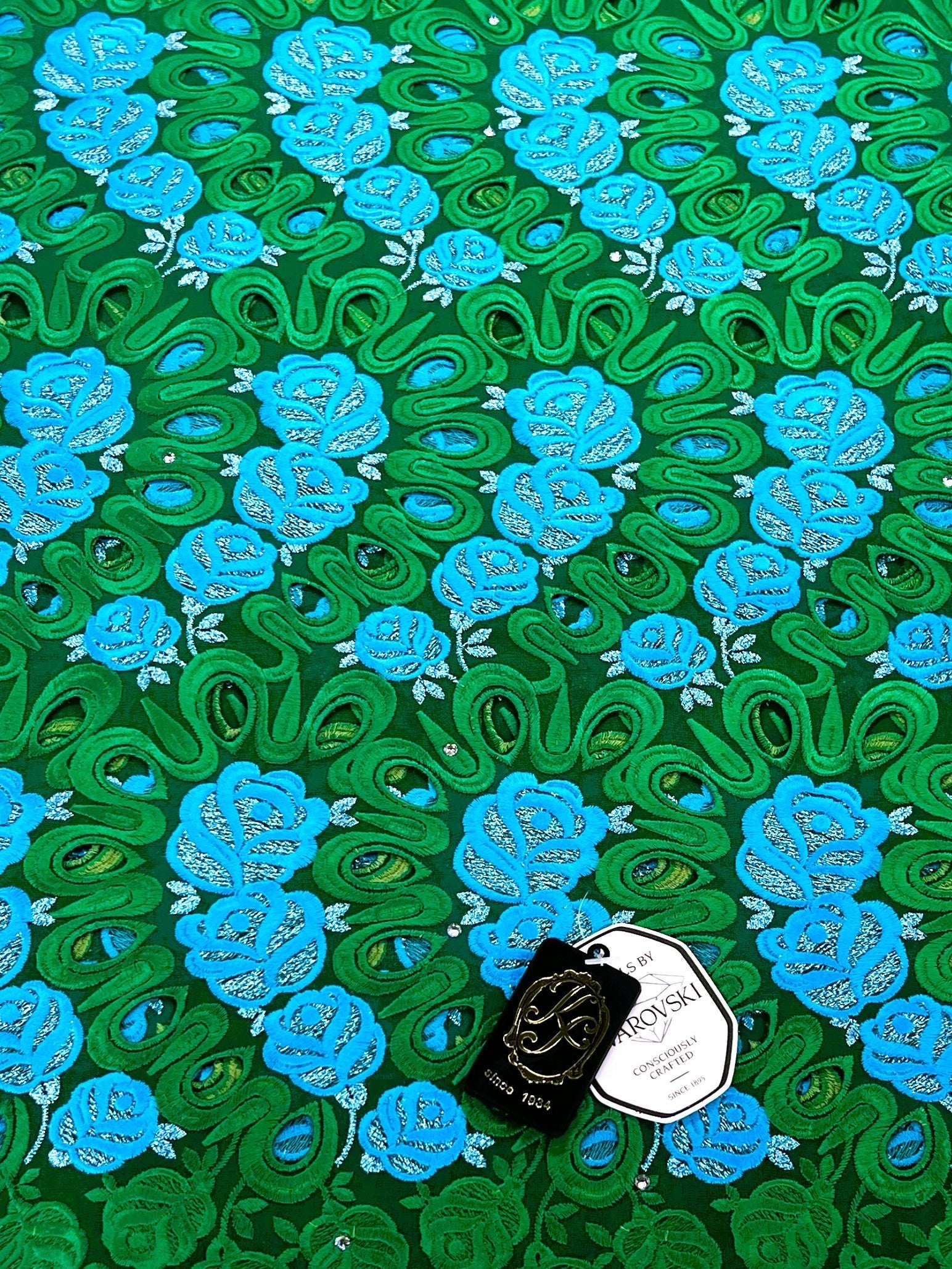 8110 Swiss Voile Allover w/Swarovski