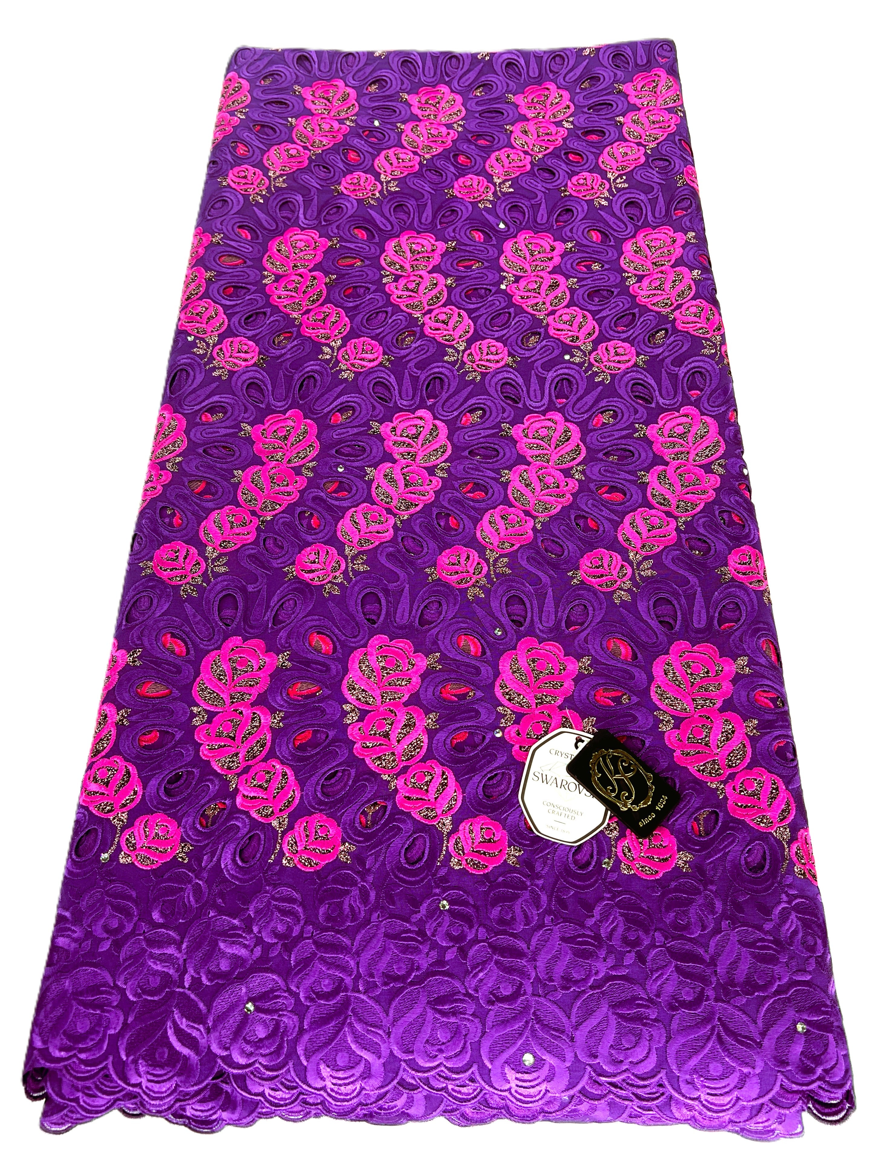 8110 Swiss Voile Allover w/Swarovski