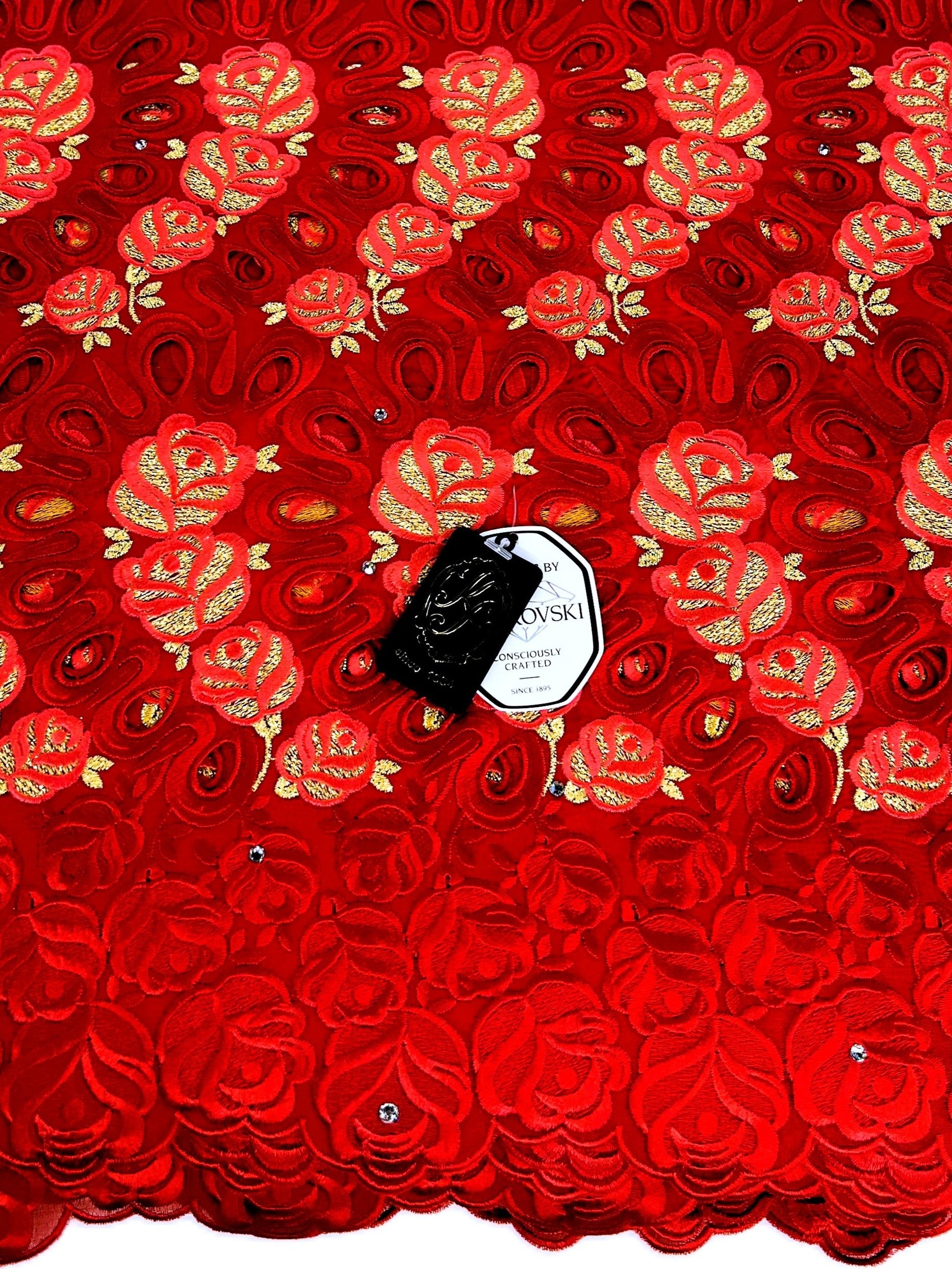 8110 Swiss Voile Allover w/Swarovski