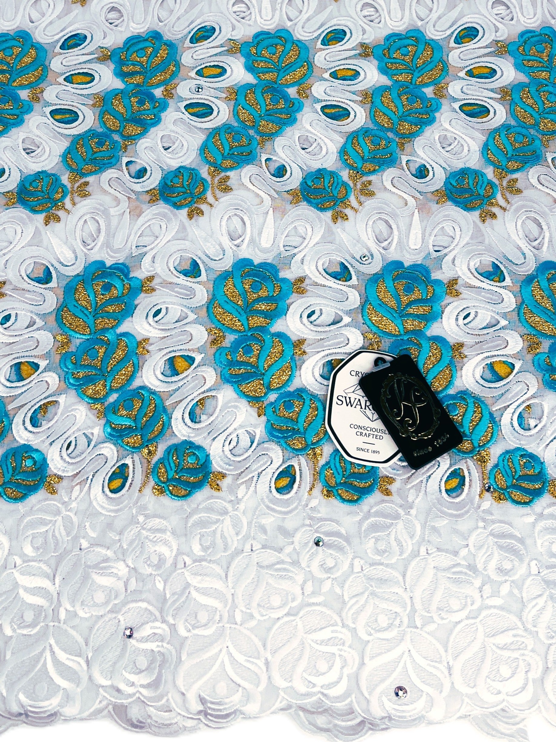 8110 Swiss Voile Allover w/Swarovski