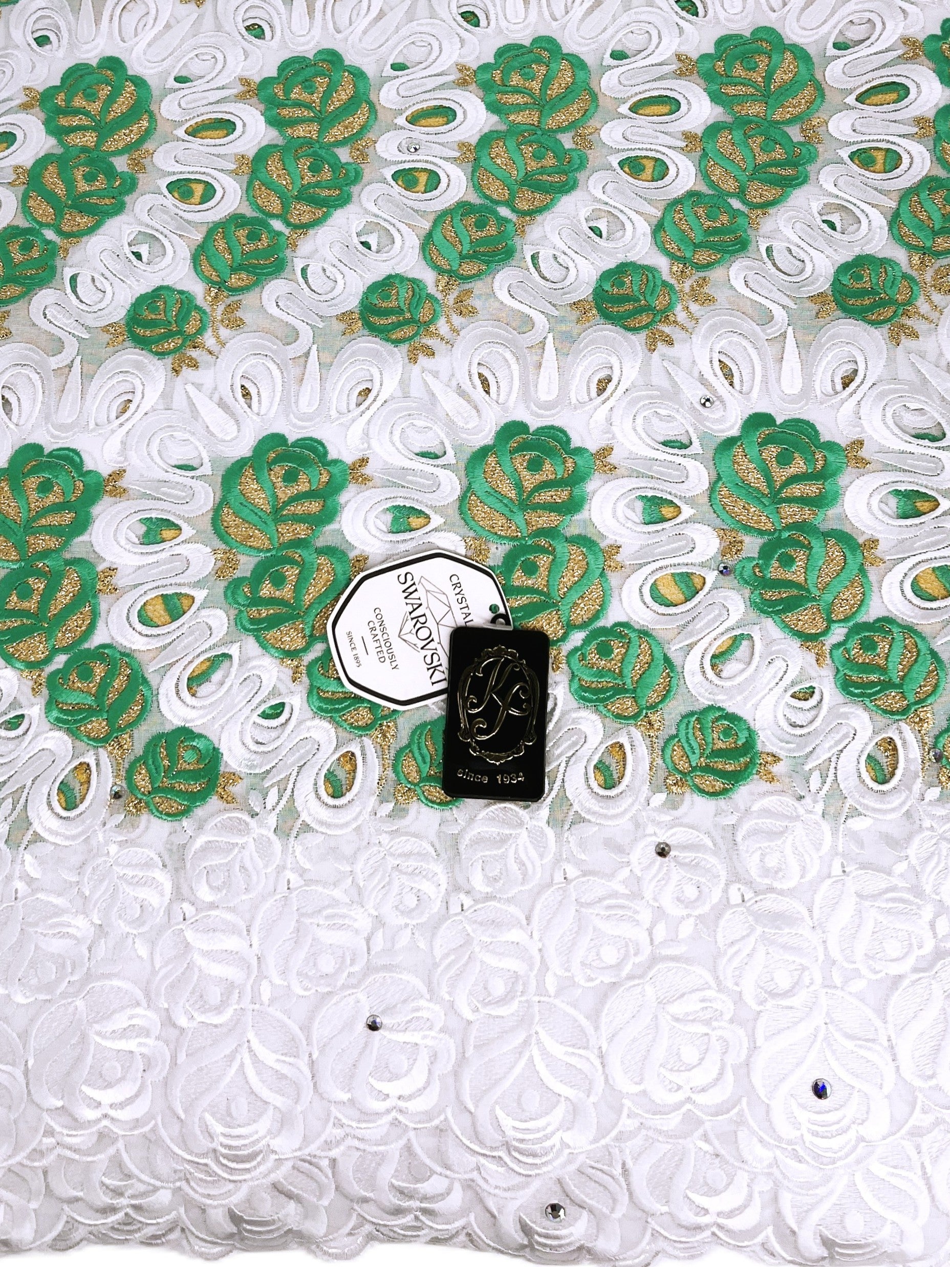 8110 Swiss Voile Allover w/Swarovski