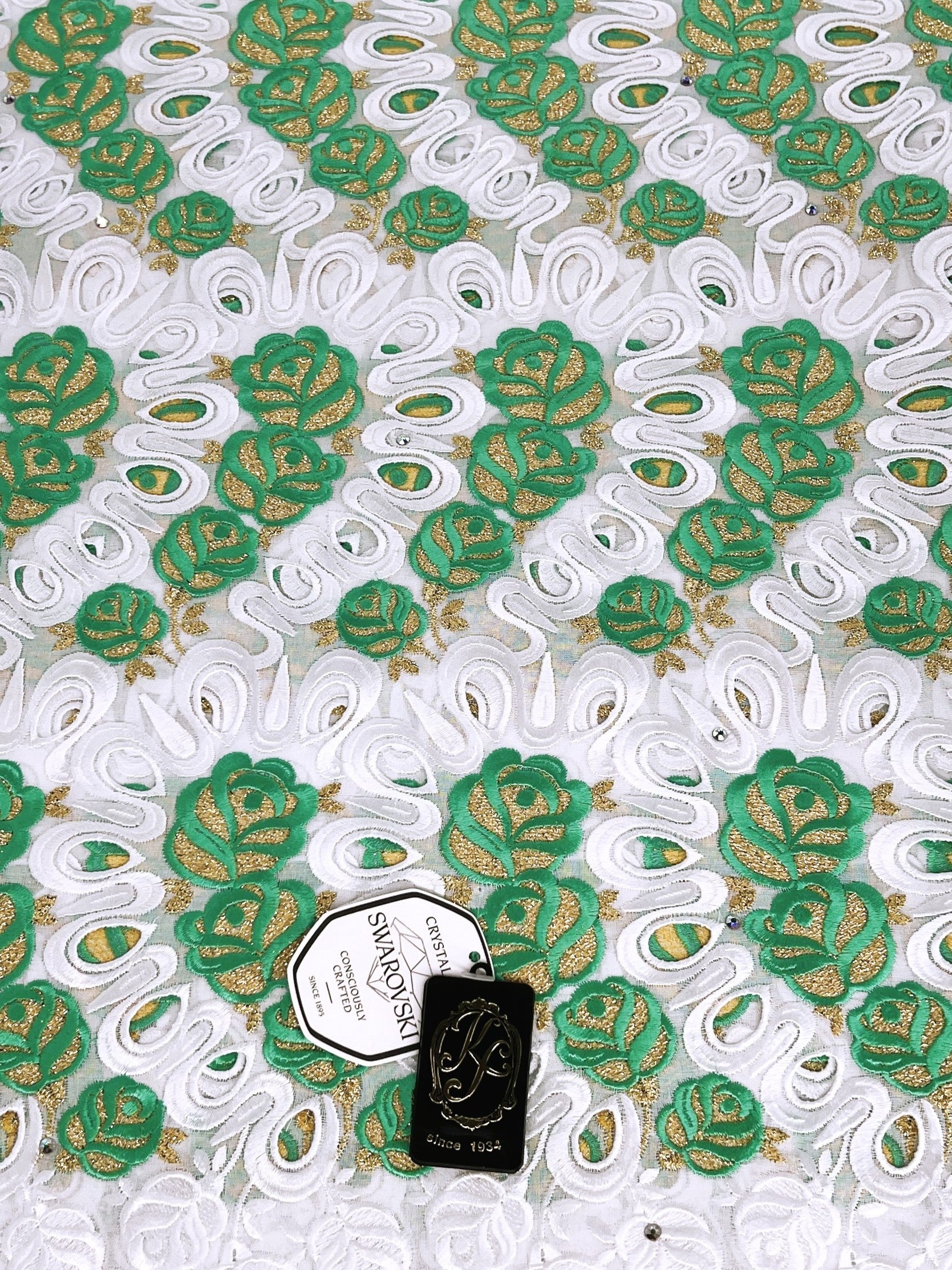 8110 Swiss Voile Allover w/Swarovski