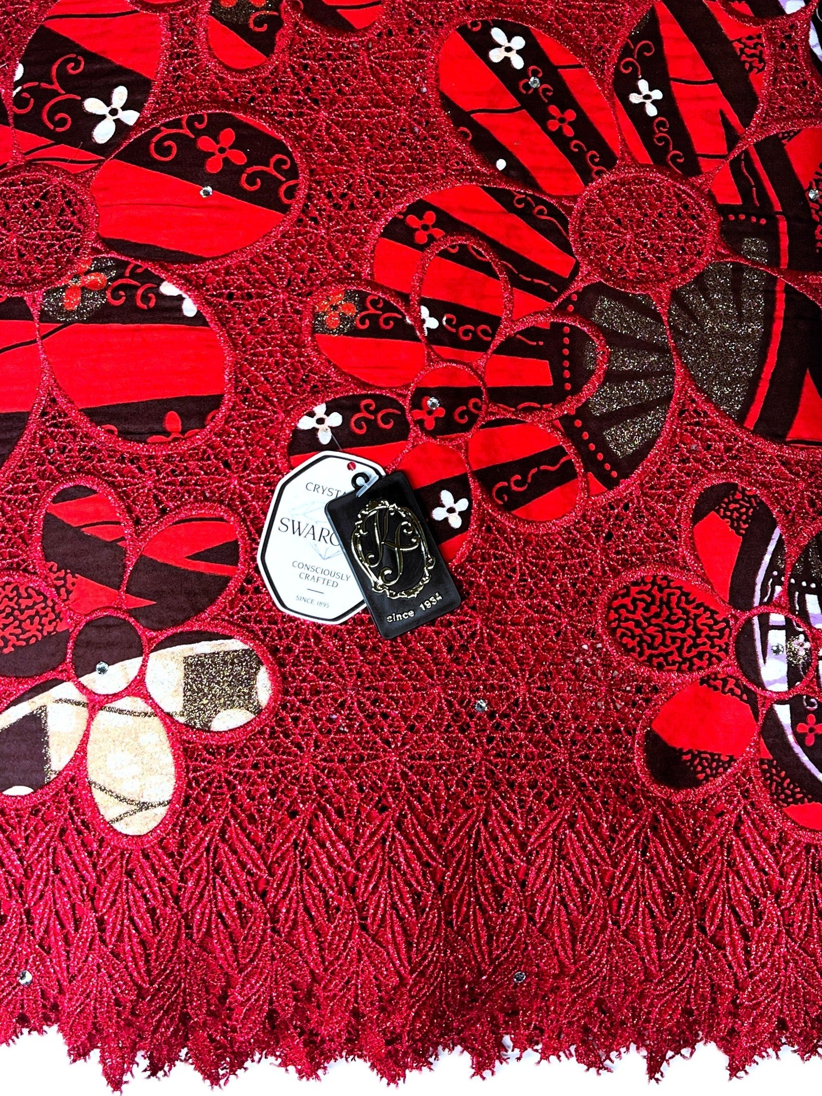 8143W Grand Super Wax Guipure w/Swarovski