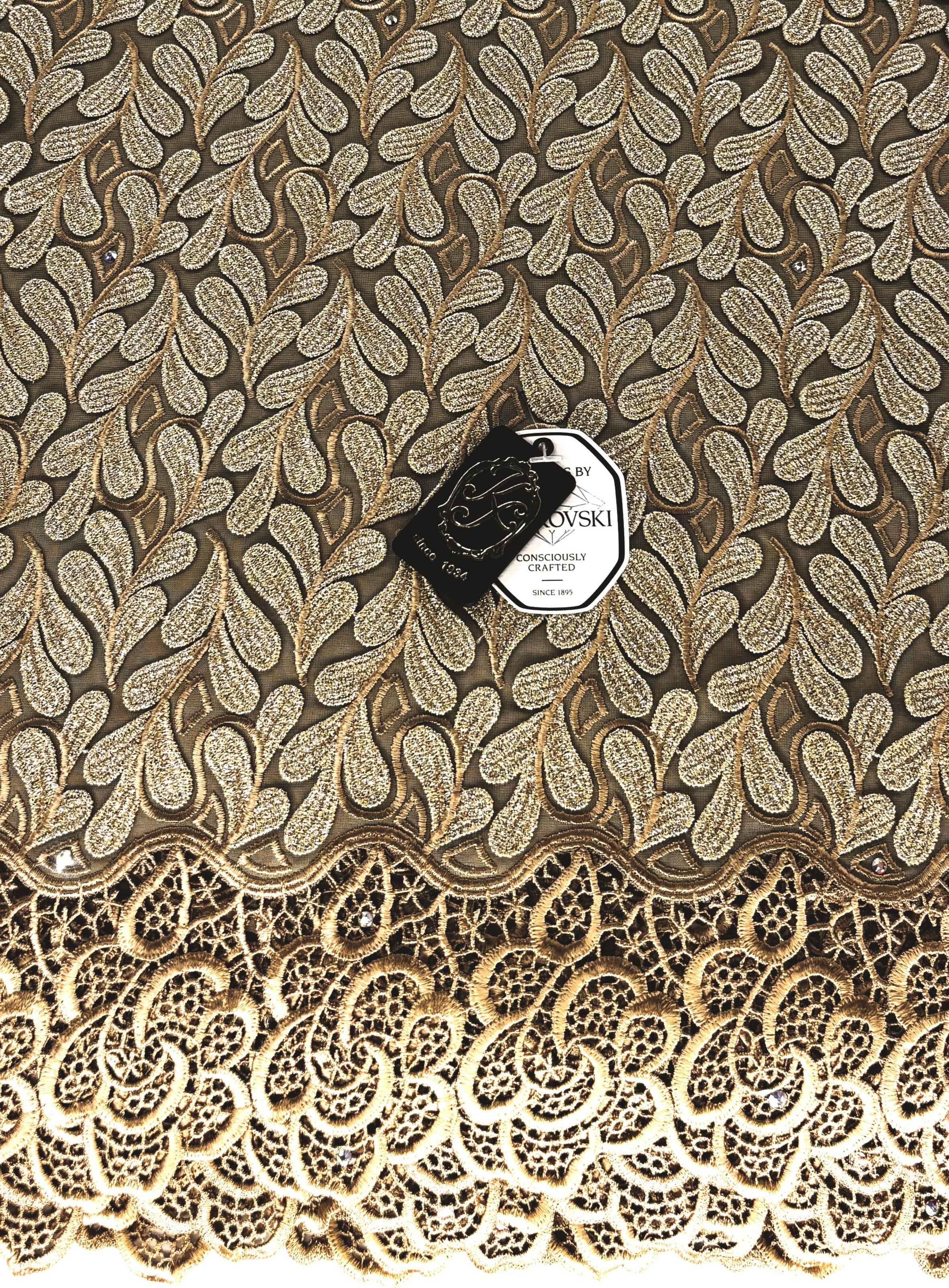 8155 - Swiss Voile Applique Guipure w/Swarovski