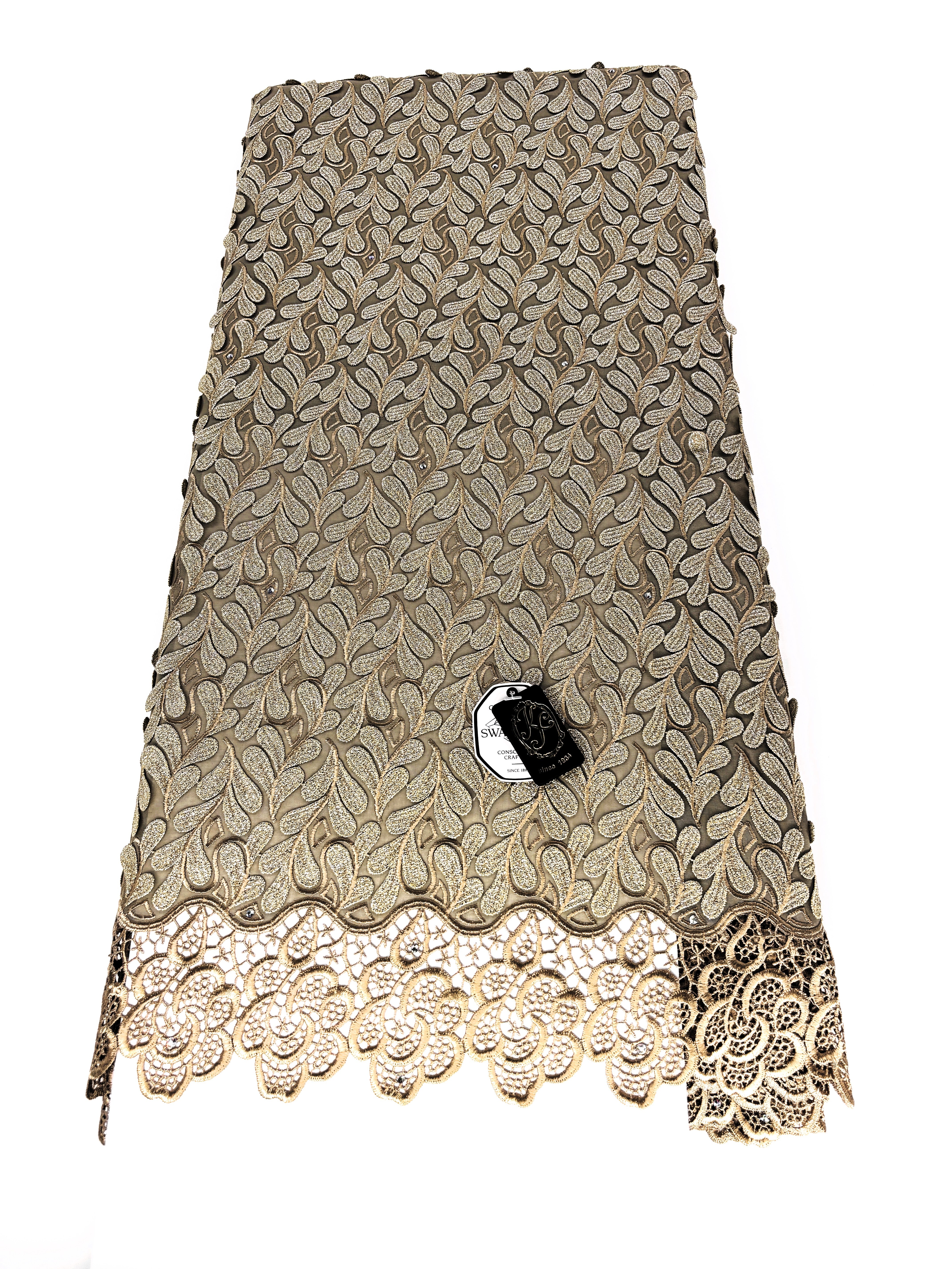 8155 - Swiss Voile Applique Guipure w/Swarovski