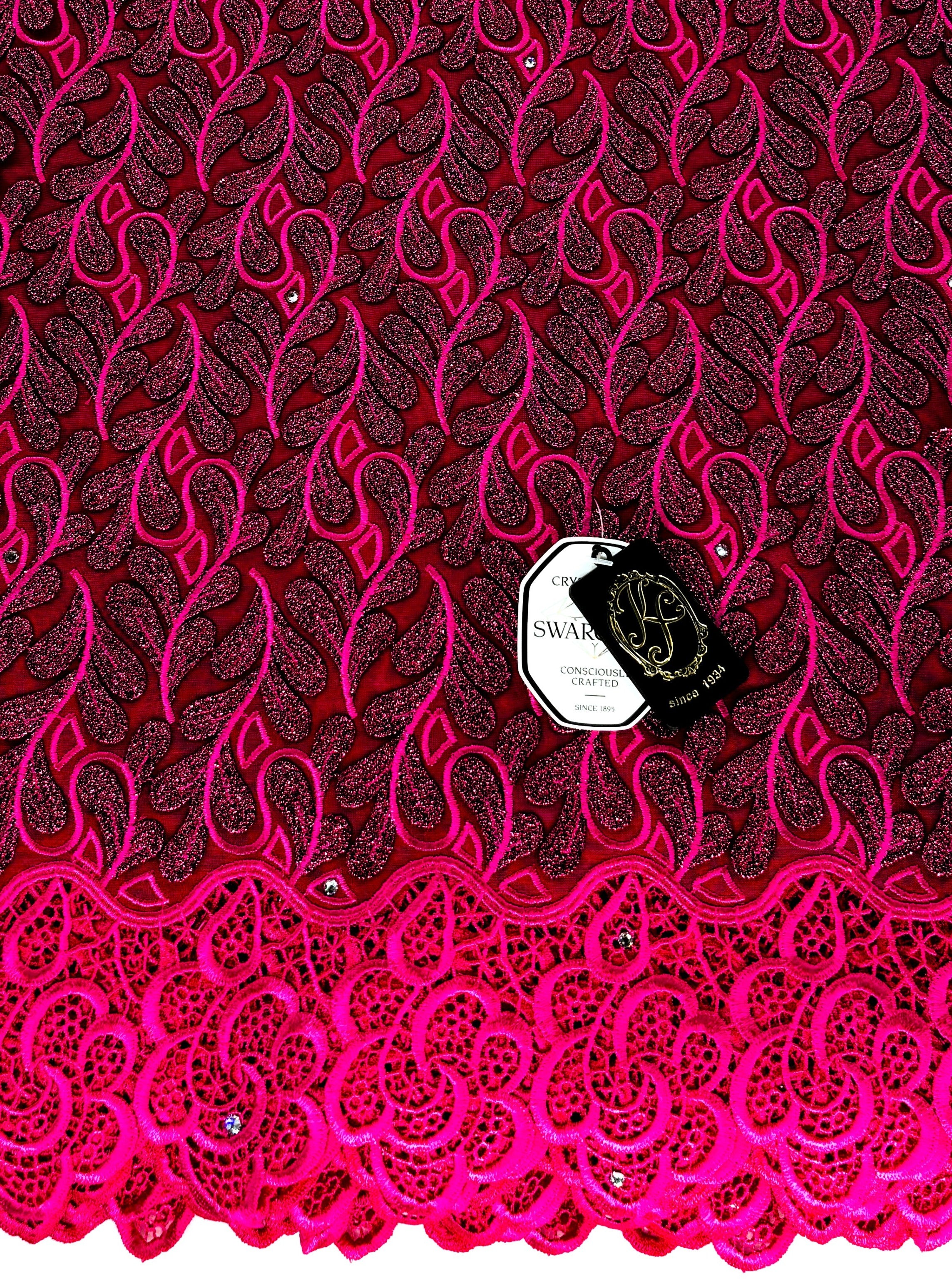 8155 - Swiss Voile Applique Guipure w/Swarovski