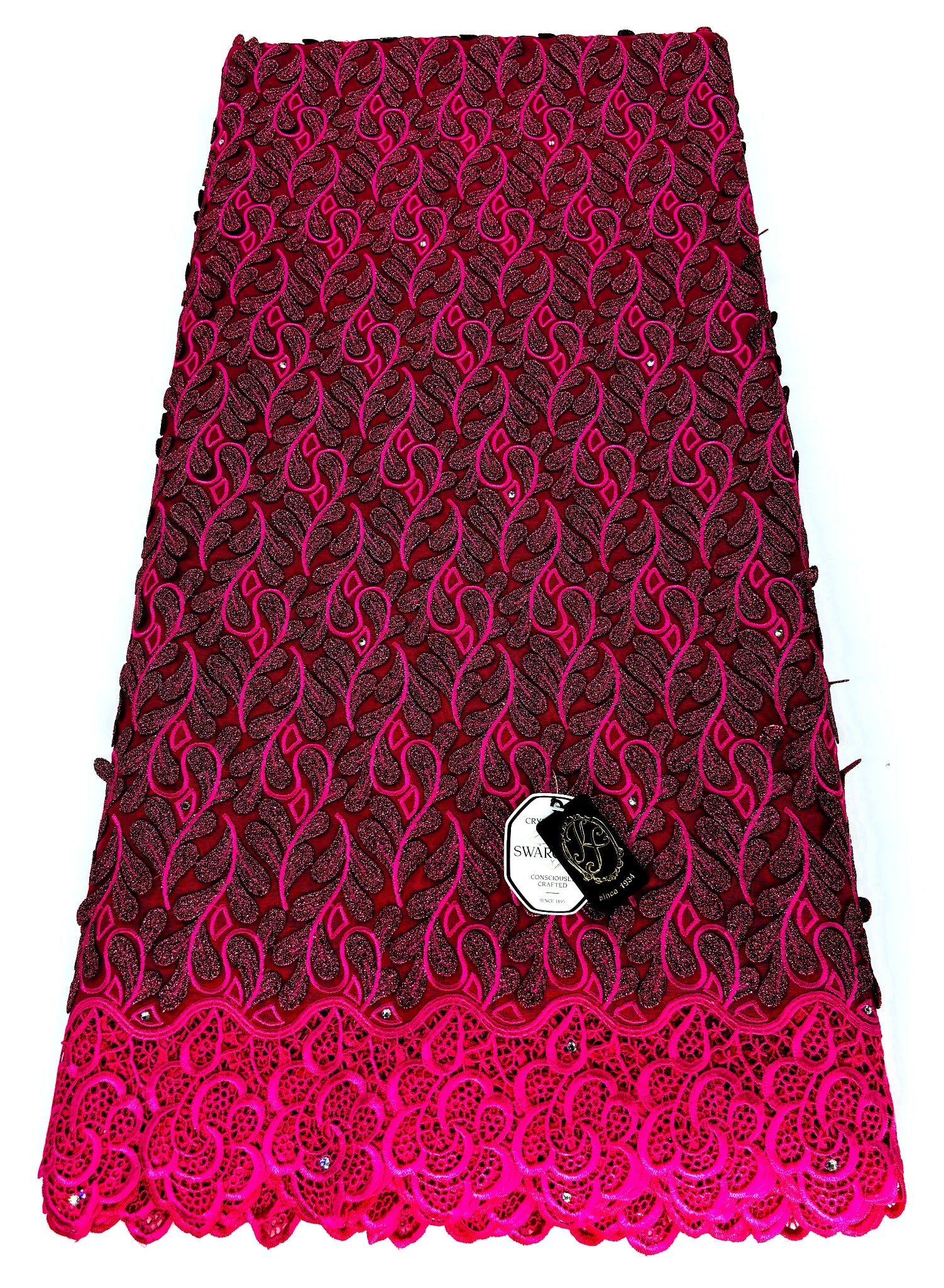 8155 - Swiss Voile Applique Guipure w/Swarovski