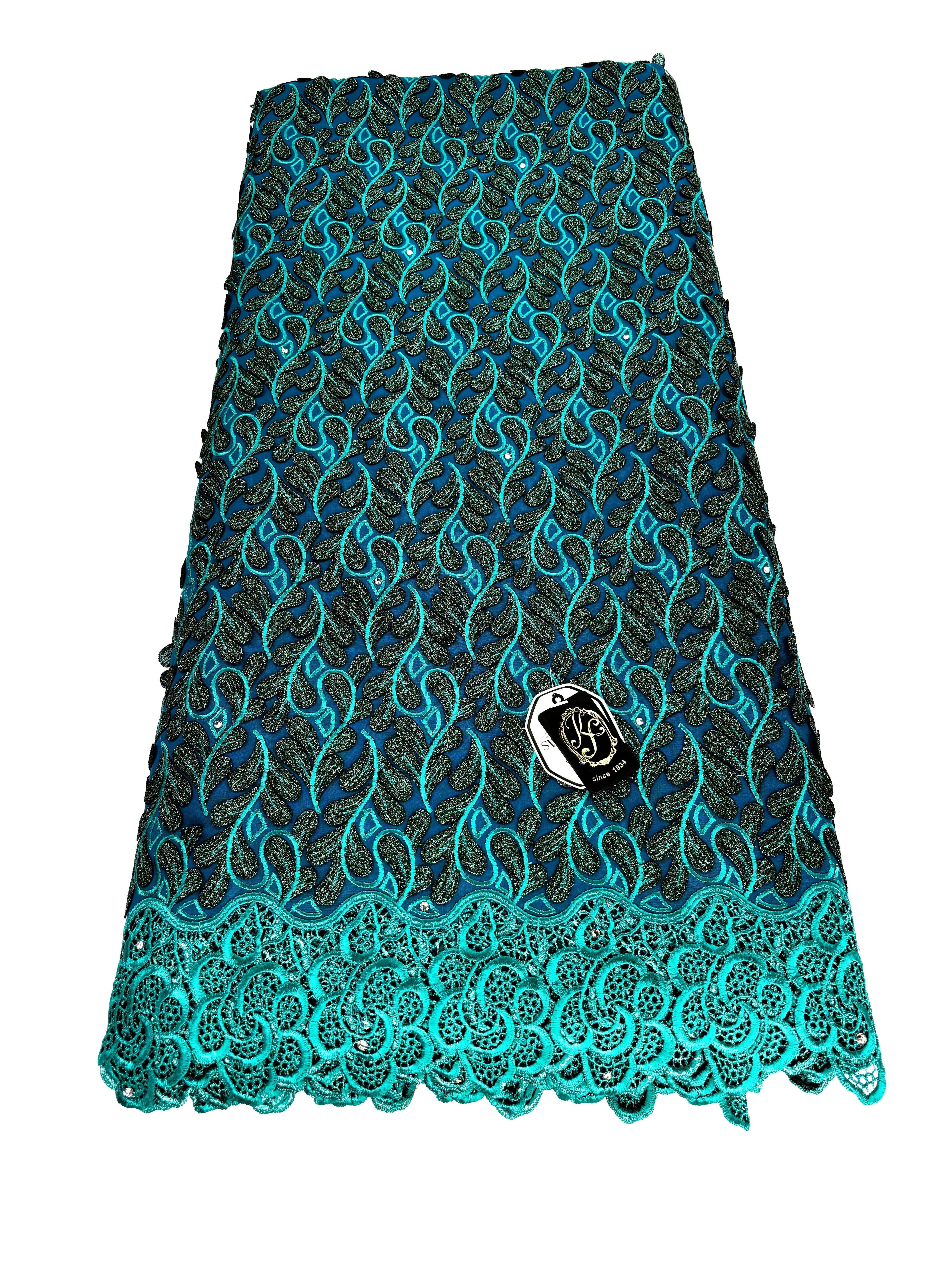 8155 - Swiss Voile Applique Guipure w/Swarovski