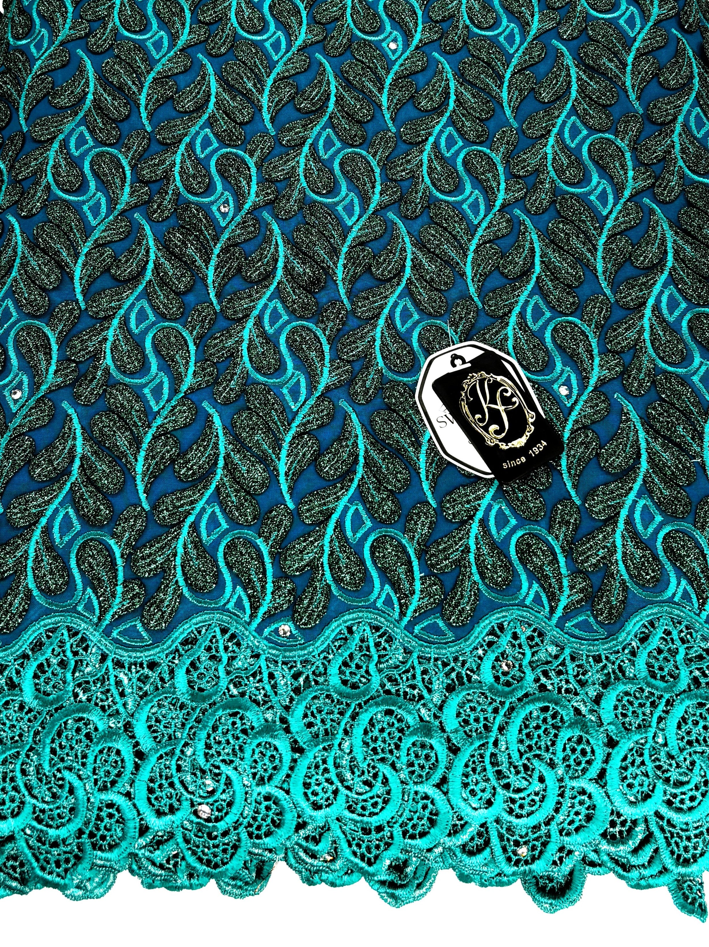 8155 - Swiss Voile Applique Guipure w/Swarovski