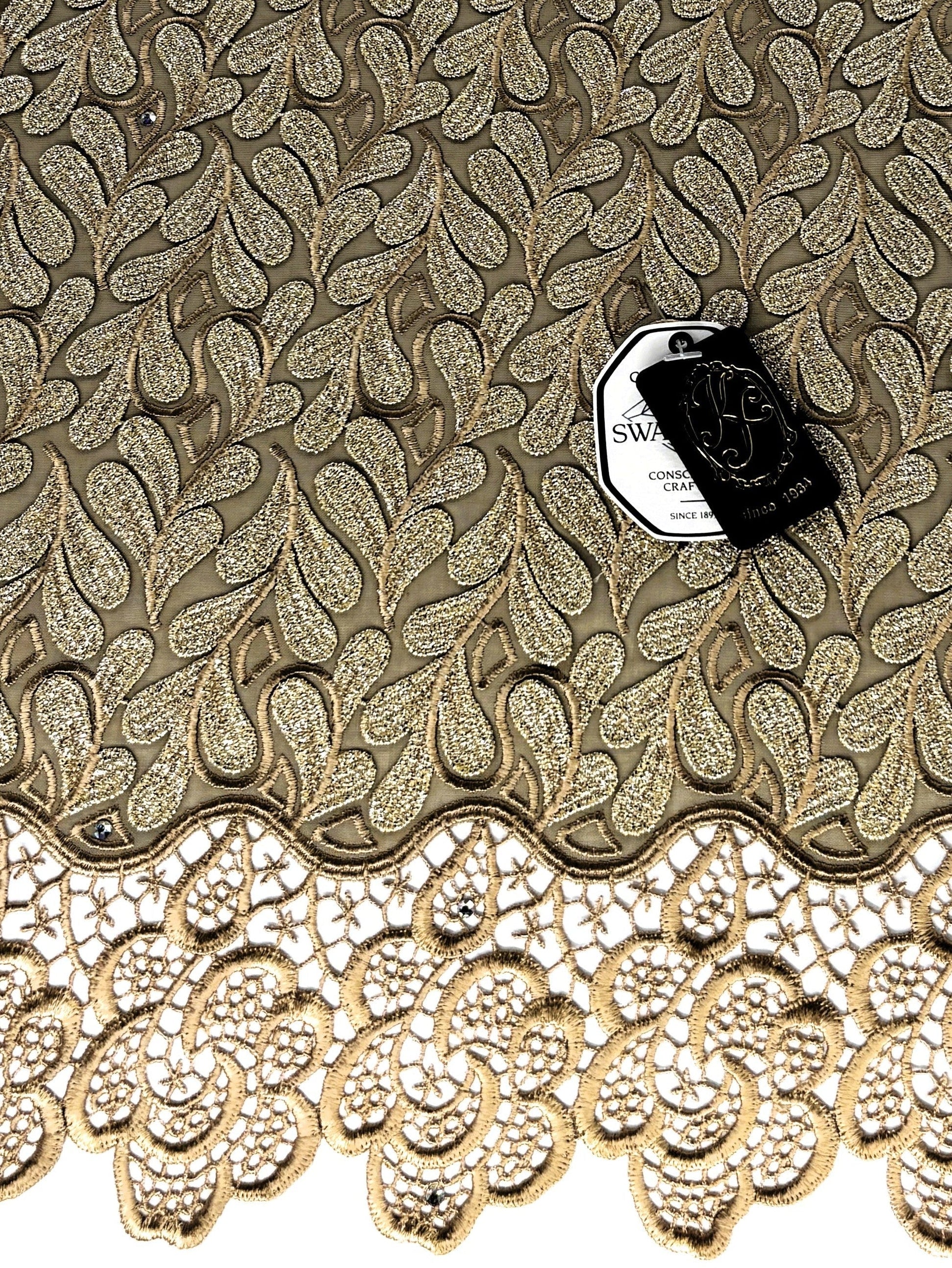 8155 - Swiss Voile Applique Guipure w/Swarovski