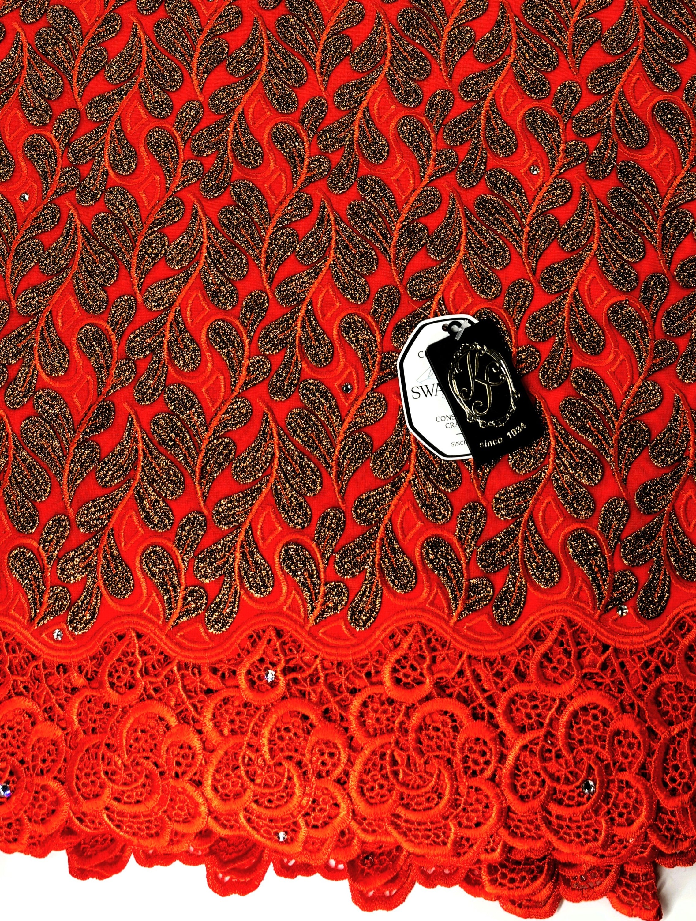 8155 - Swiss Voile Applique Guipure w/Swarovski