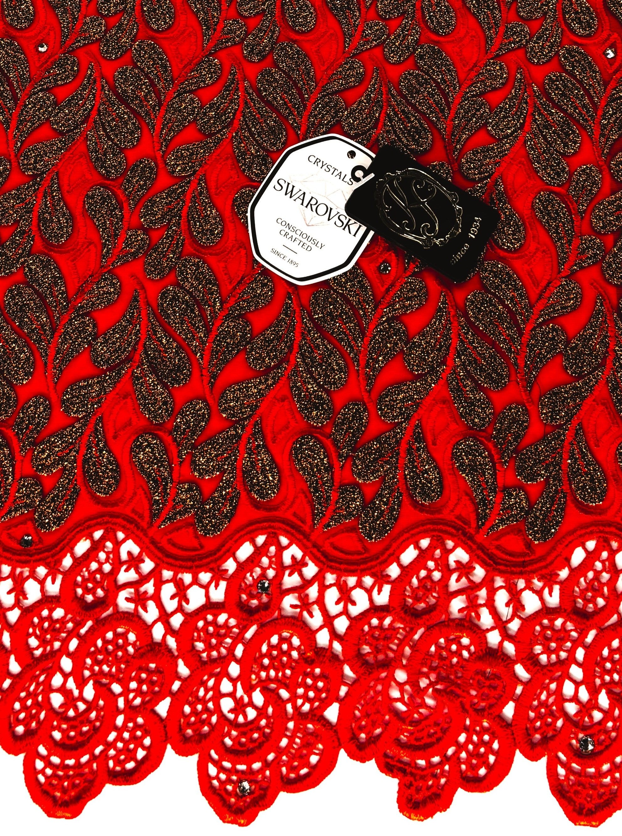 8155 - Swiss Voile Applique Guipure w/Swarovski